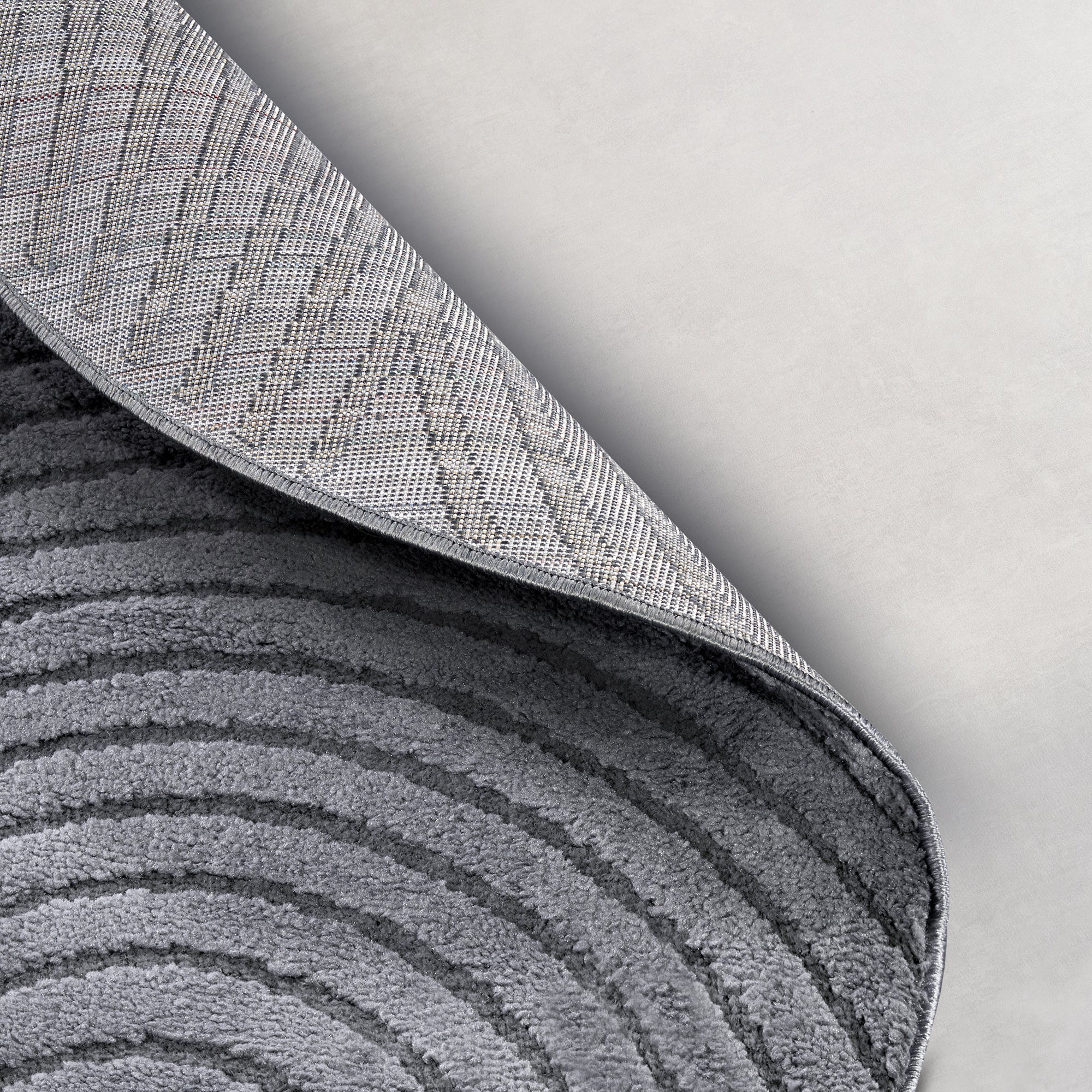 Tapis DEPT Rond à Relief Gris Anthracite - ELLE Décoration – STUDIO DECO