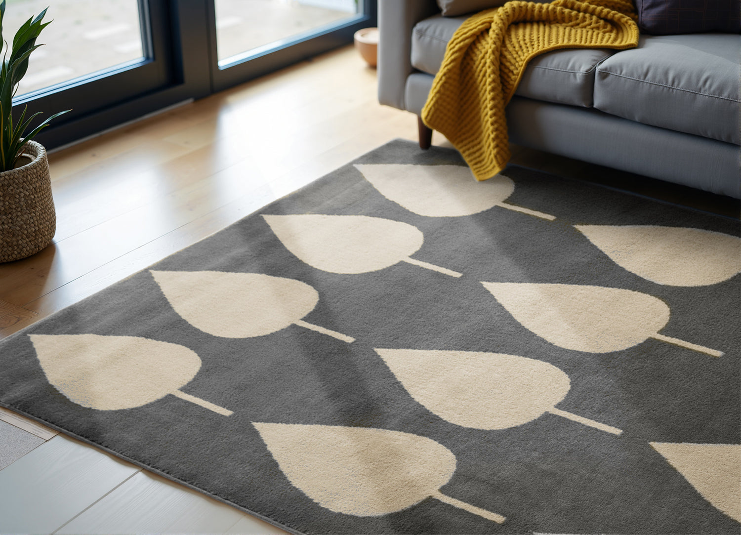 Tapis Enfant LEAVES Bleu – STUDIO DECO