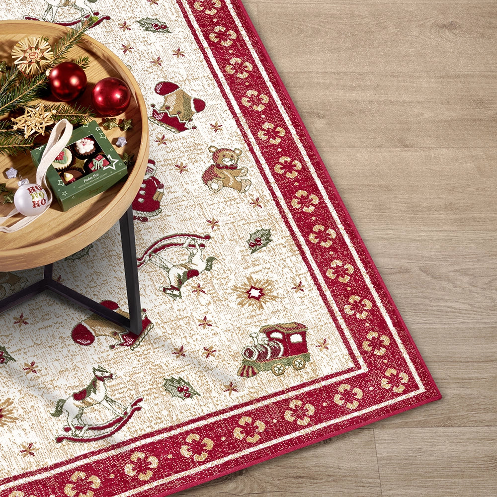 Tapis De Noël Christmas Toys Rouge 160x230cm