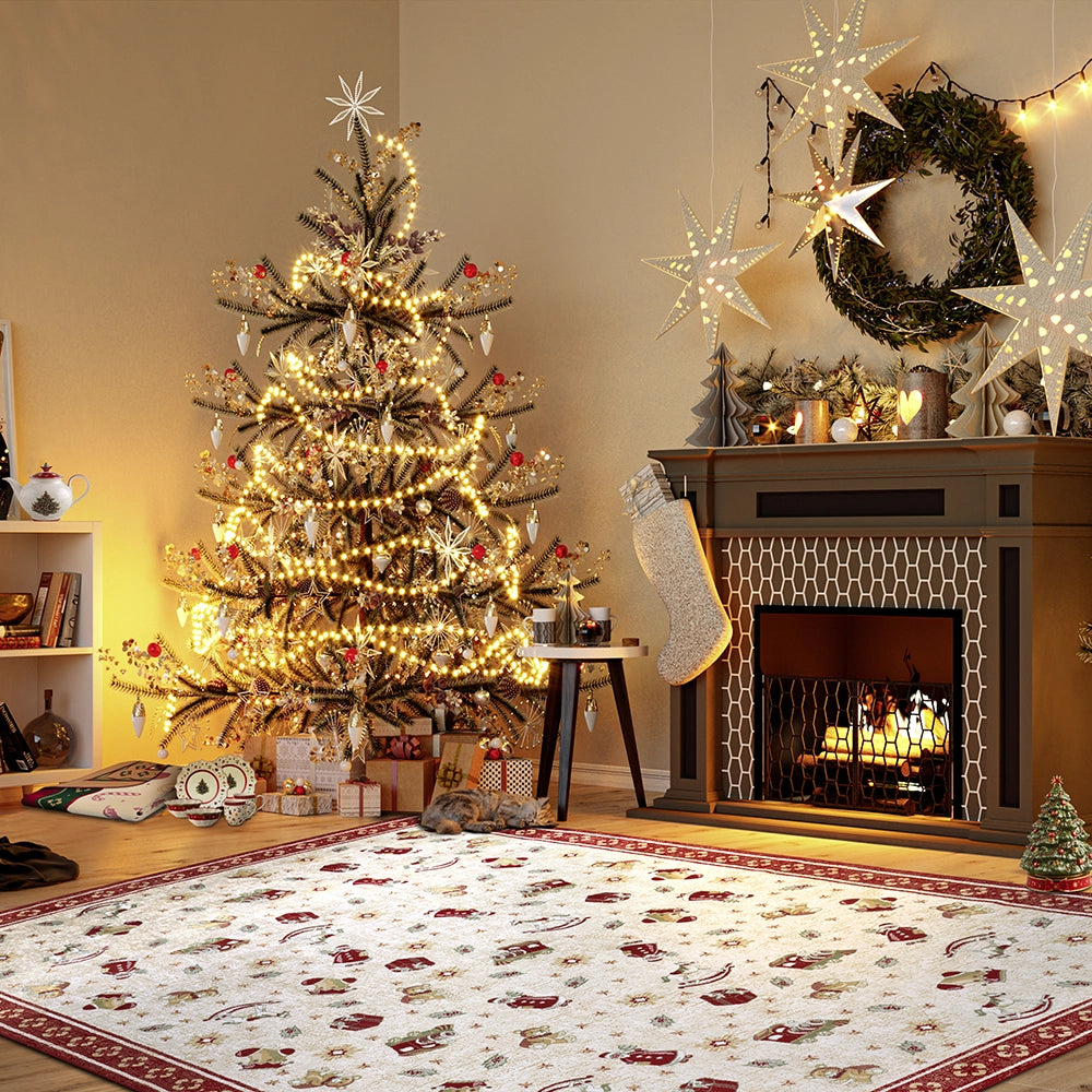 Tapis De Noël Christmas Toys Rouge 160x230cm