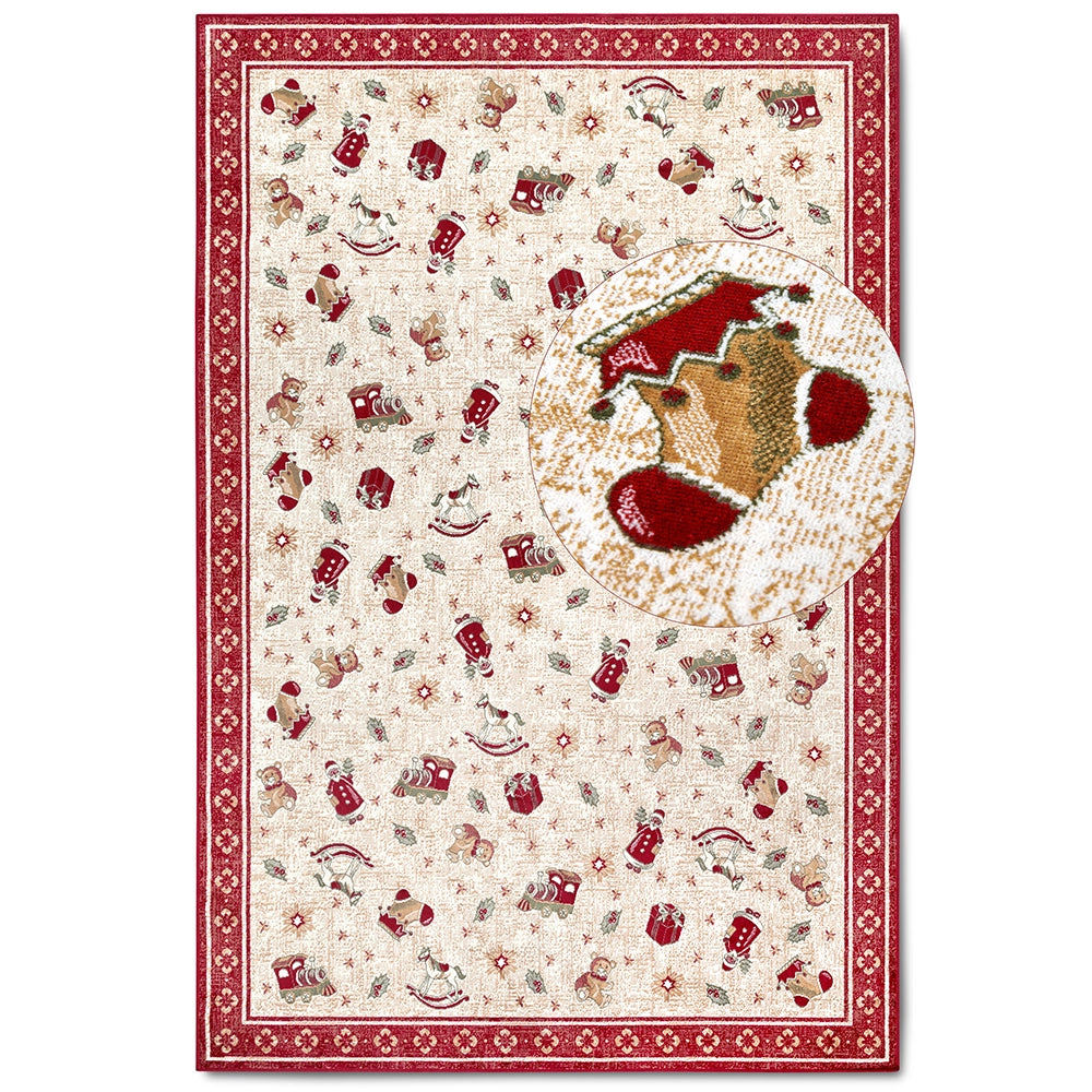 Tapis De Noël Christmas Toys Rouge 160x230cm