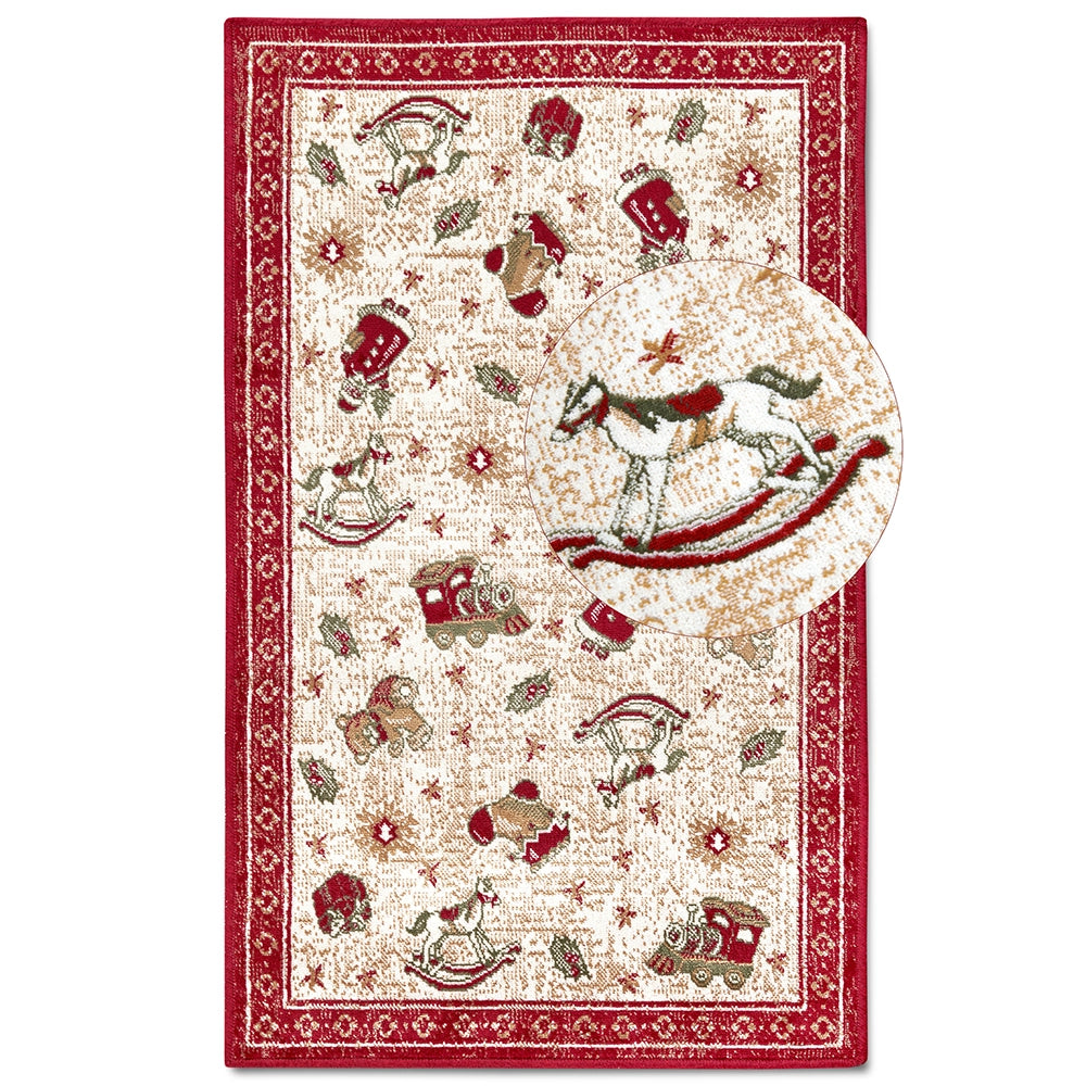 Tapis De Noël Christmas Toys Rouge 50x80cm