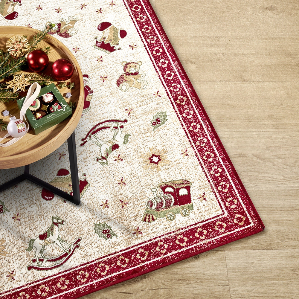 Tapis De Noël Christmas Toys Rouge 80x200cm