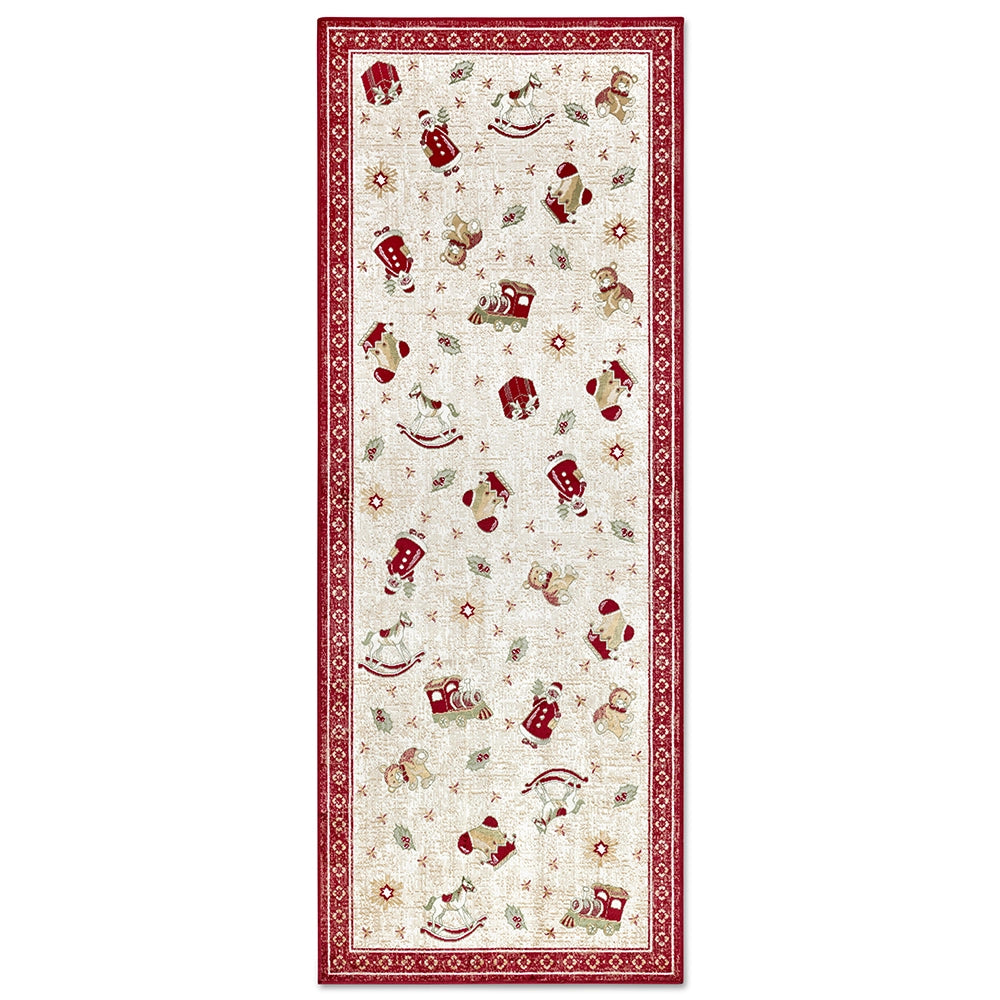 Tapis De Noël Christmas Toys Rouge 80x200cm