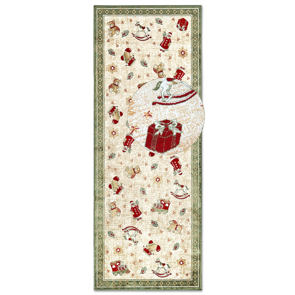 Tapis De Noël Christmas Toys Vert 80x200cm
