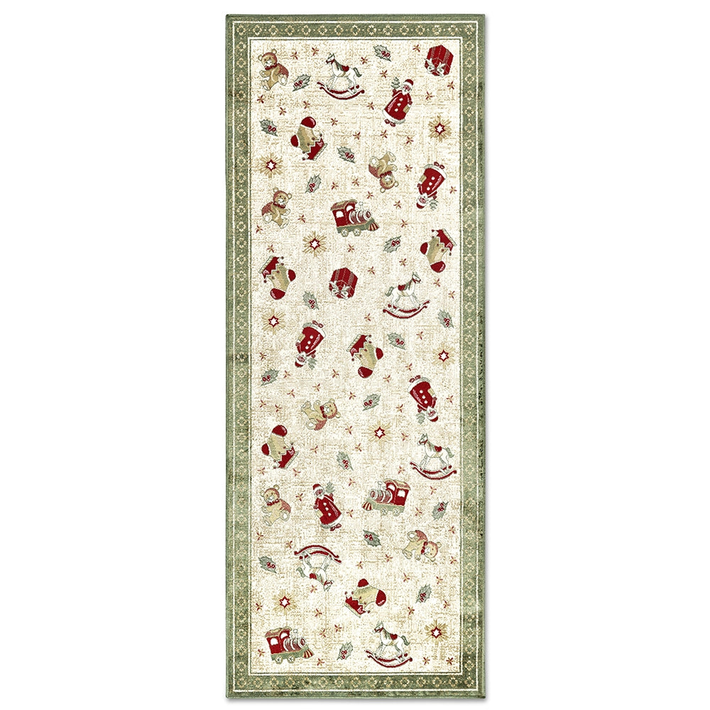 Tapis De Noël Christmas Toys Vert 80x200cm