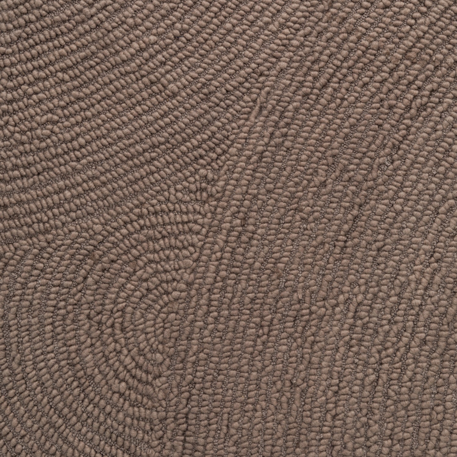 Tapis Rond Laine ELENA motifs arcs Taupe – STUDIO DECO