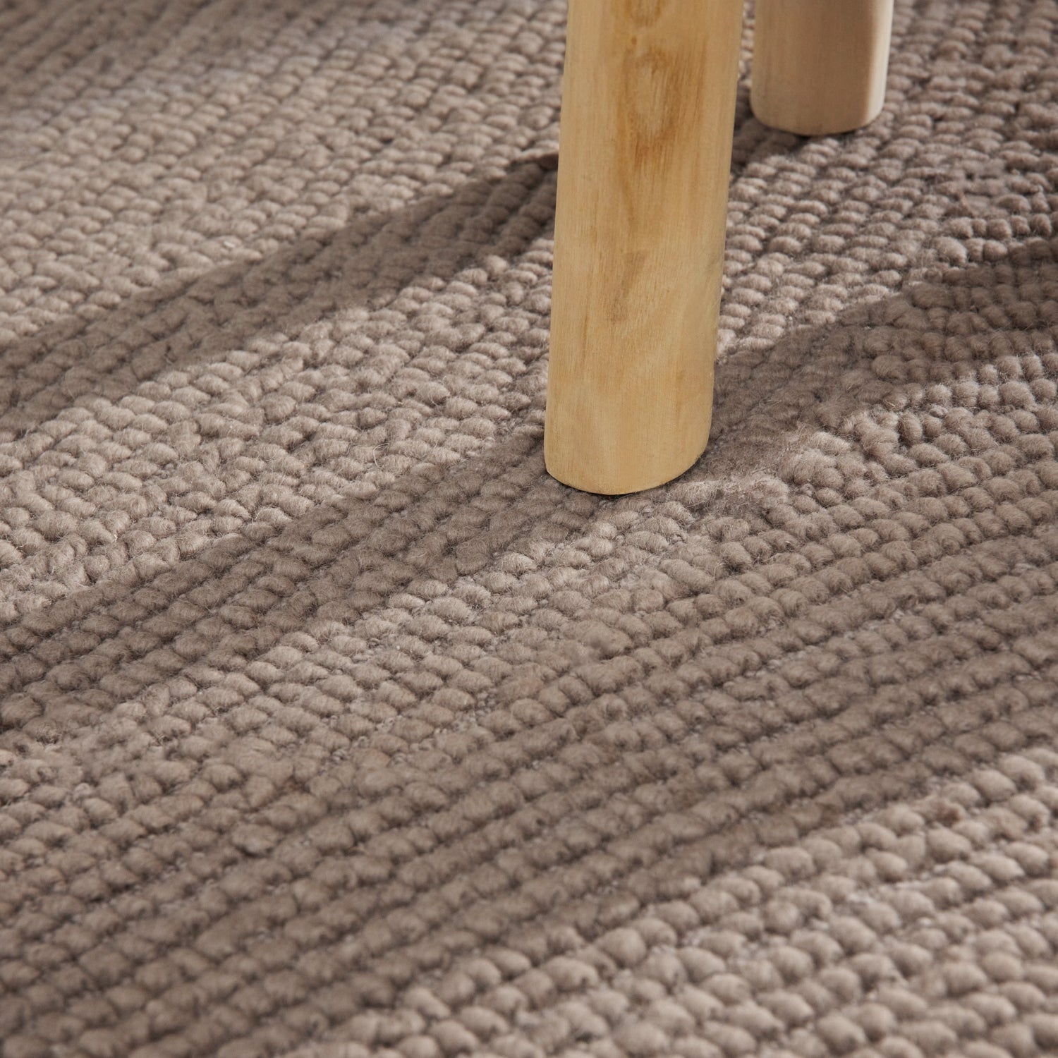 Tapis Laine ELENA motifs arcs Taupe – STUDIO DECO