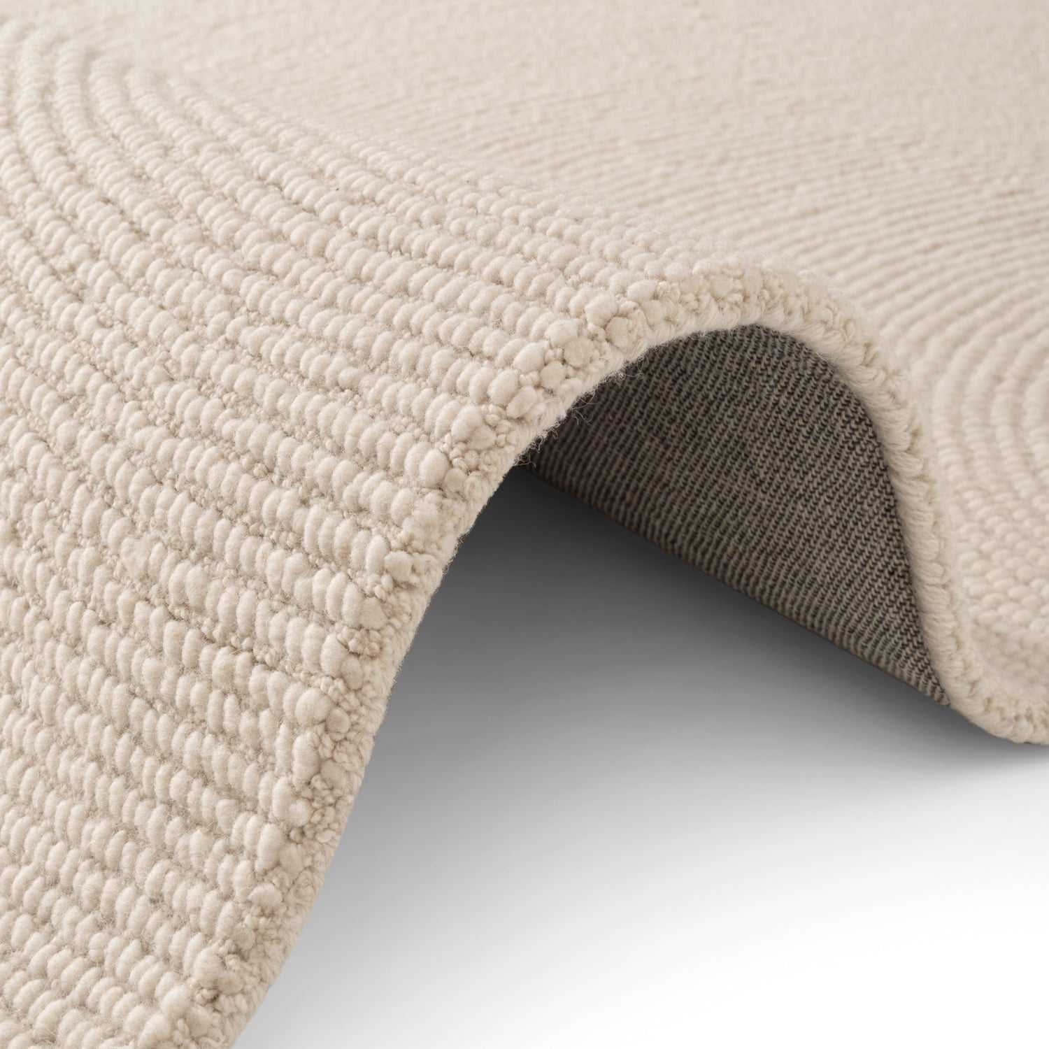 Tapis Laine ELENA motifs arcs - Crème – STUDIO DECO