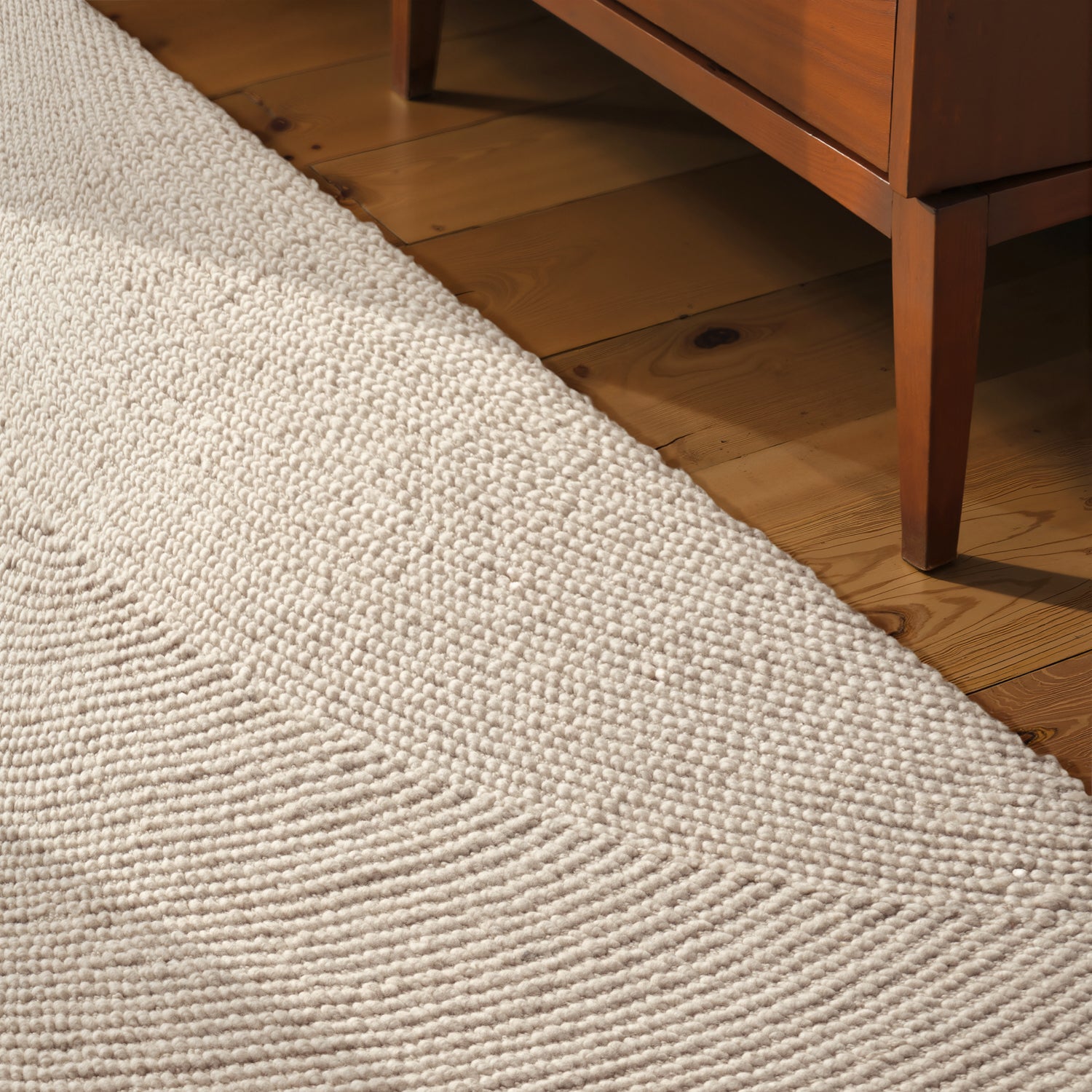 Tapis Laine ELENA motifs arcs Crème – STUDIO DECO