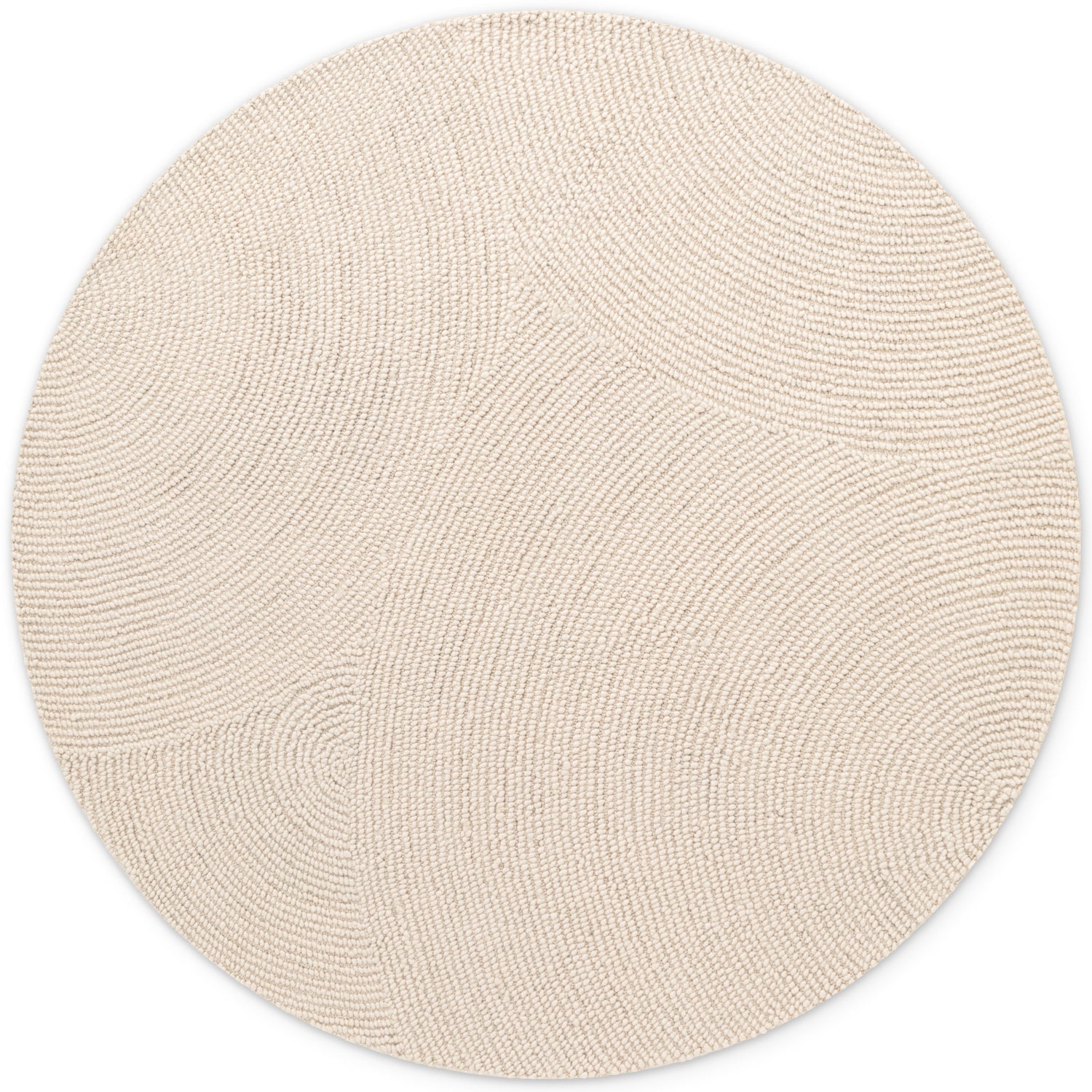 Tapis Rond Laine ELENA motifs arcs - Crème – STUDIO DECO