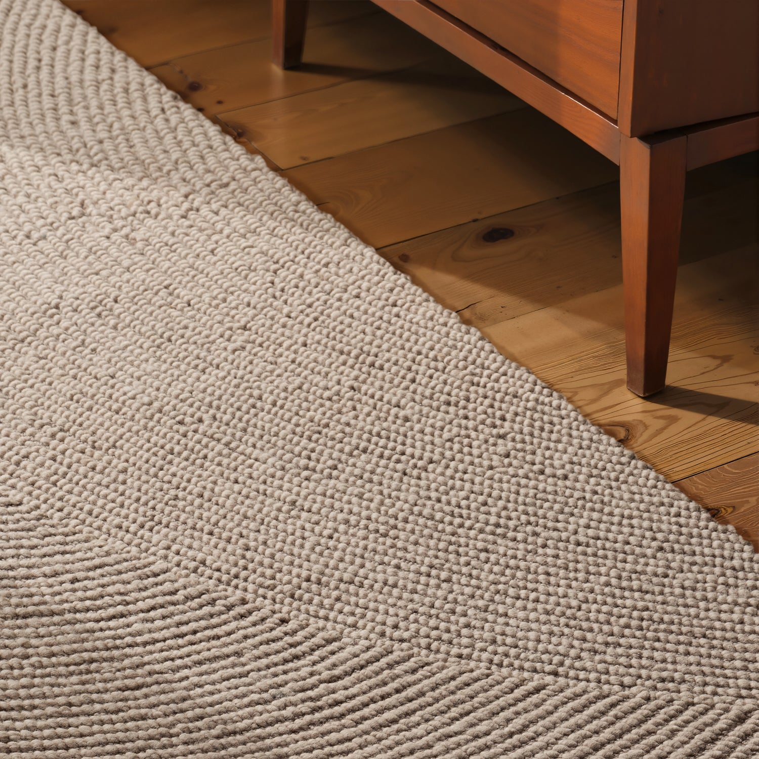 Tapis Laine ELENA motifs arcs Beige – STUDIO DECO