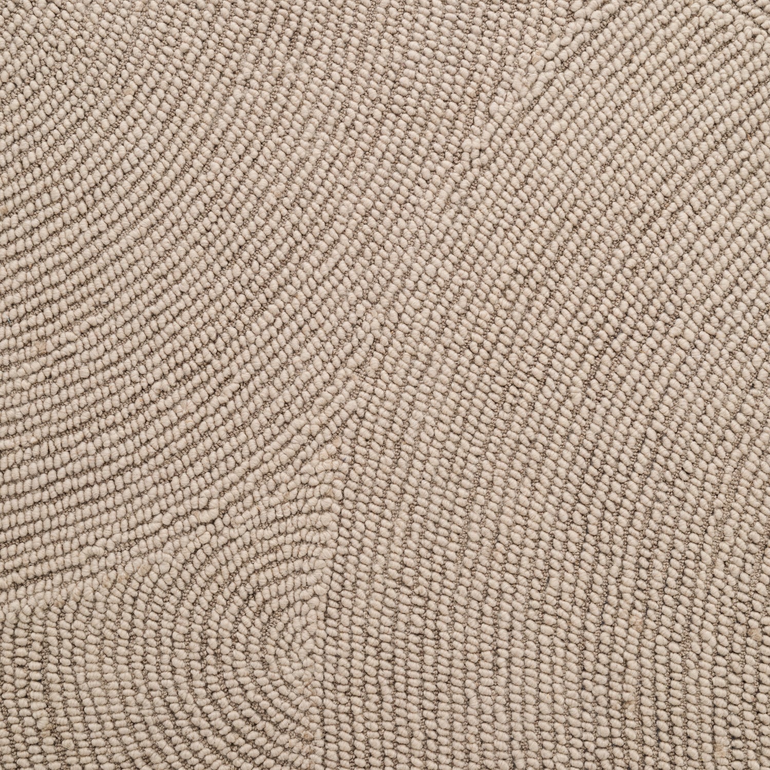 Tapis Rond Laine ELENA motifs arcs Beige – STUDIO DECO