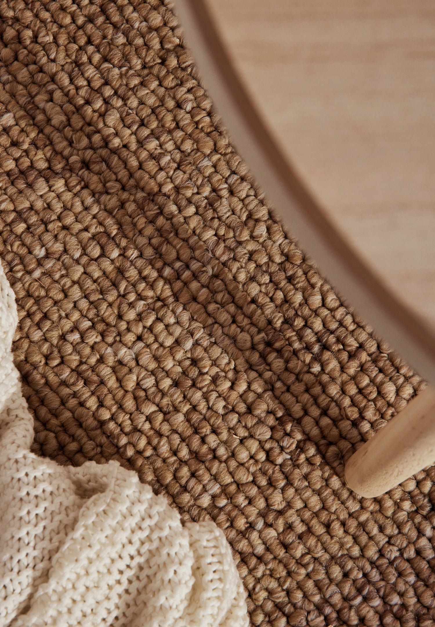 Tapis Bouclé aspect laine Caramel – STUDIO DECO