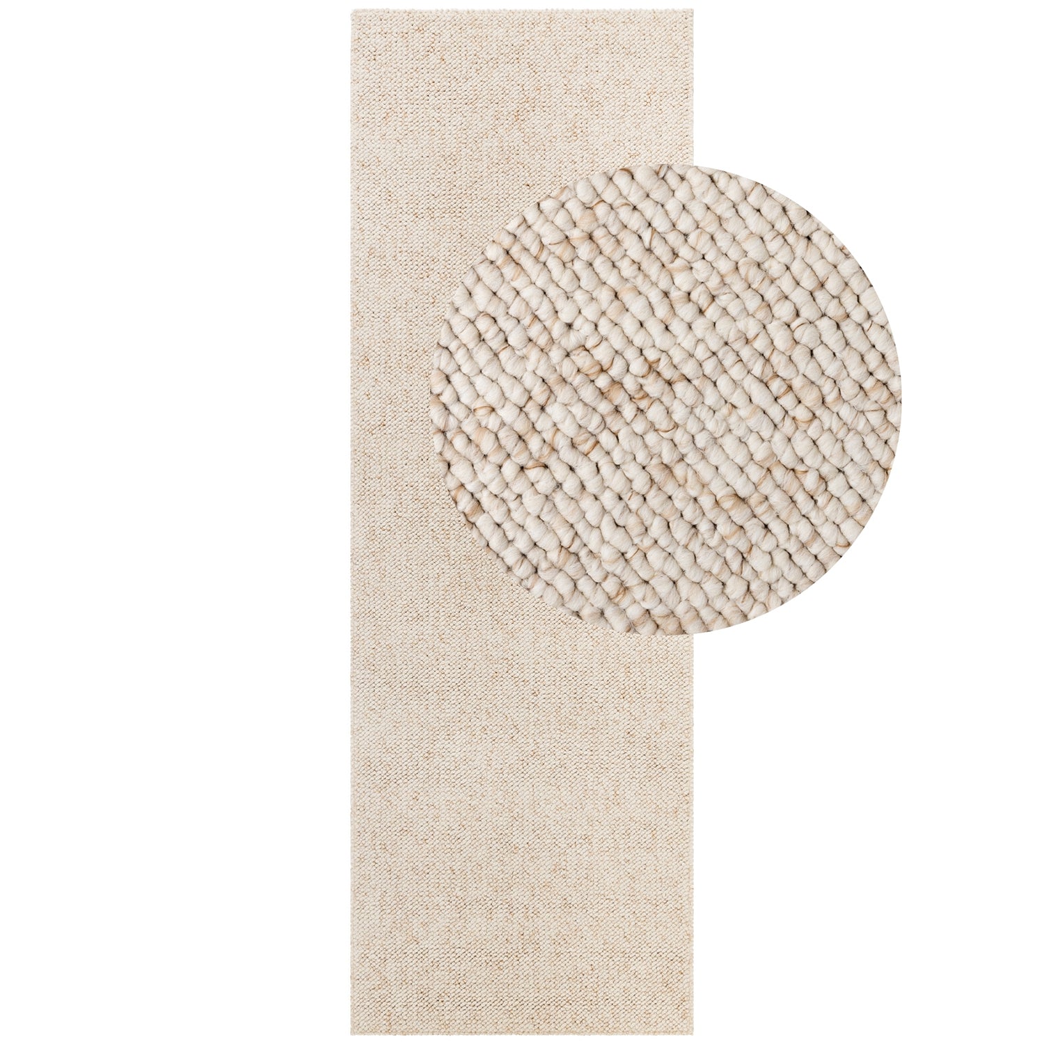 Tapis Bouclé aspect laine Crème – STUDIO DECO