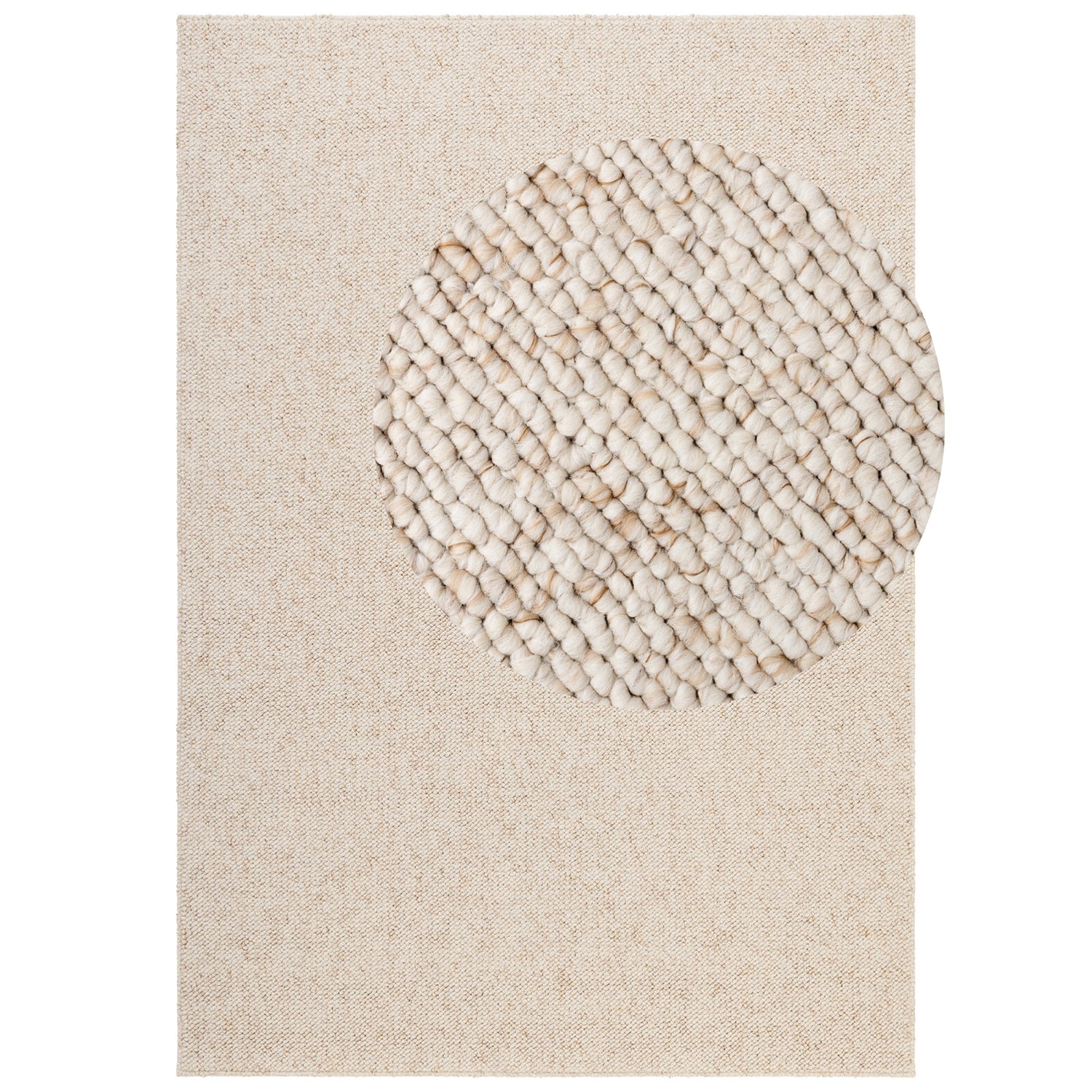 Tapis Bouclé aspect laine Crème – STUDIO DECO