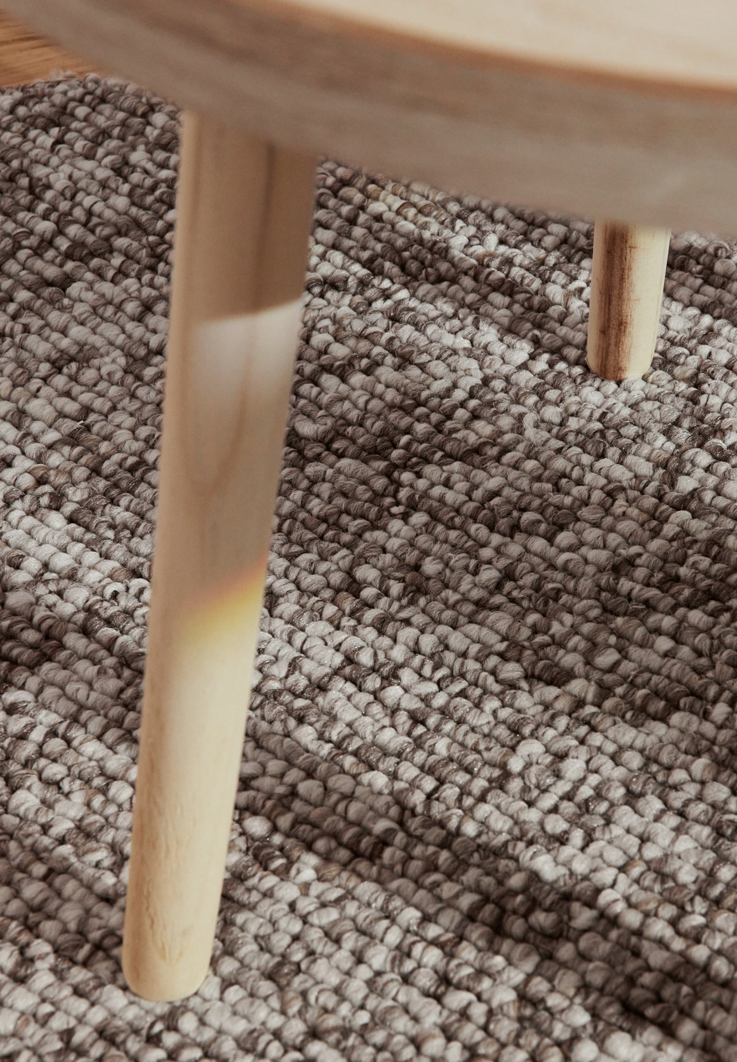 Tapis Bouclé aspect laine Taupe Chiné – STUDIO DECO