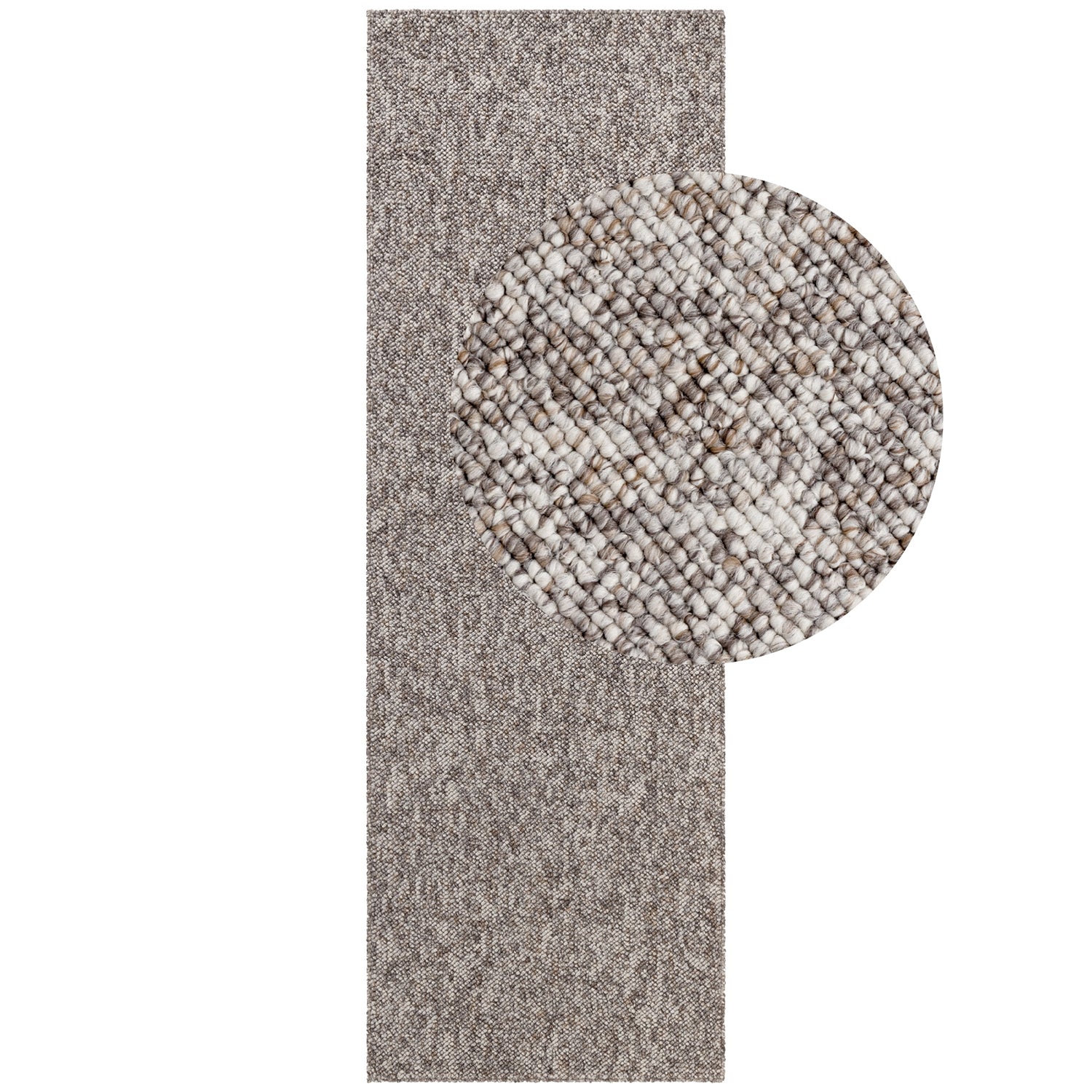 Tapis Bouclé aspect laine Taupe Chiné – STUDIO DECO