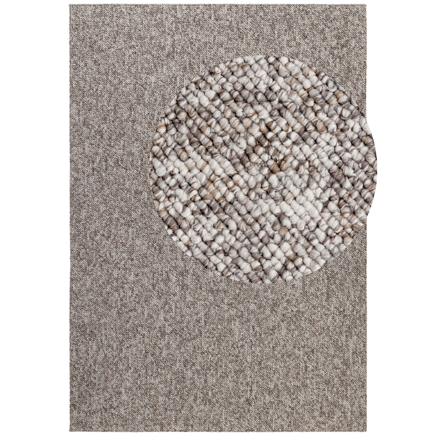Tapis Bouclé aspect laine Taupe Chiné – STUDIO DECO