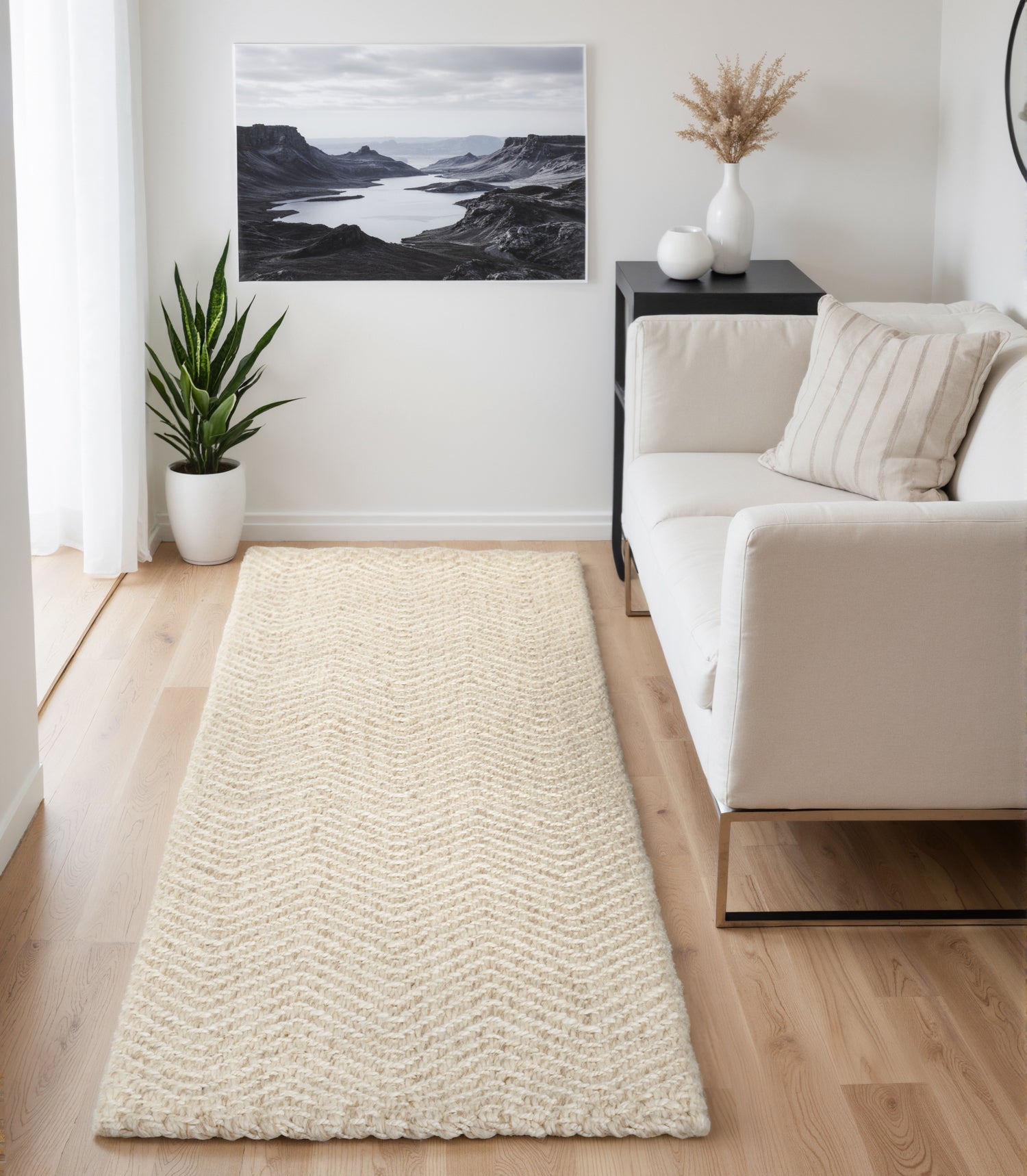 Tapis de Laine Couloir Fait Main Crème – STUDIO DECO