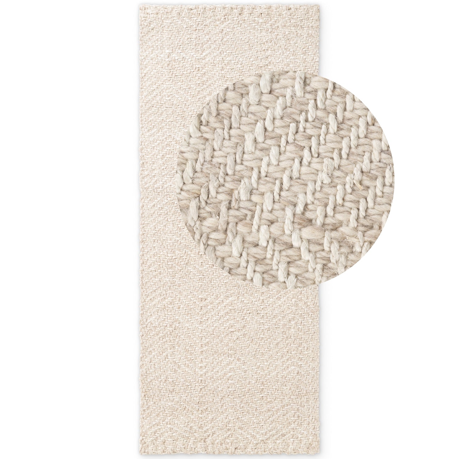 Tapis de Laine Couloir Fait Main Crème – STUDIO DECO