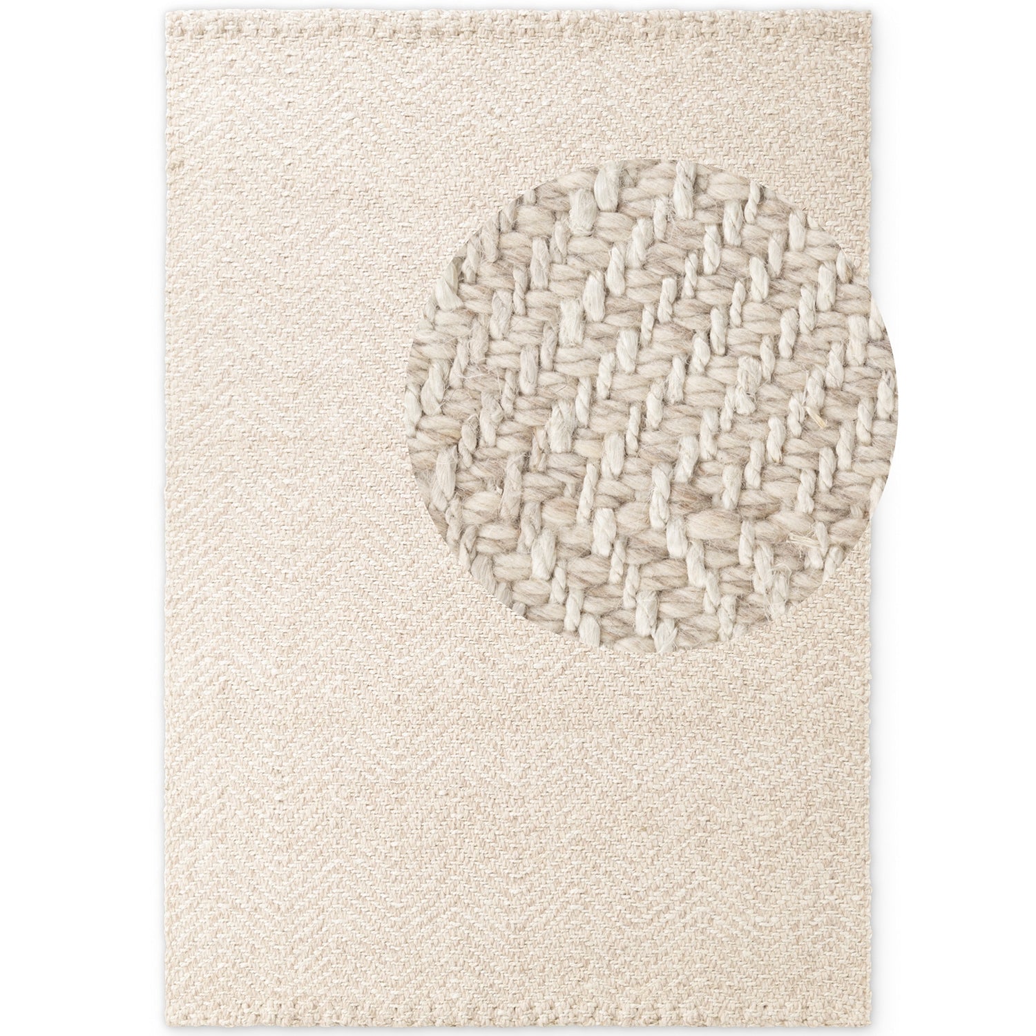 Tapis de Laine Fait Main Crème – STUDIO DECO
