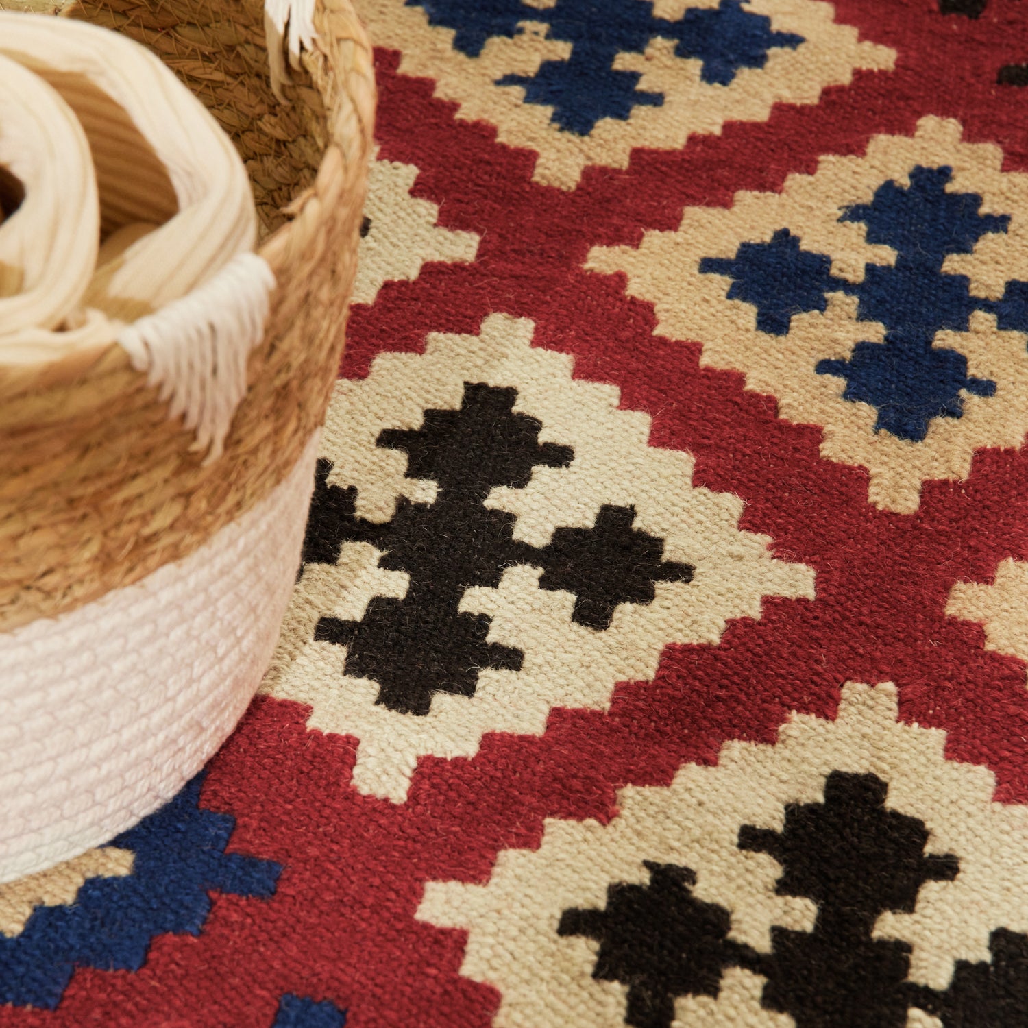 Tapis Kilim en Laine RAMI – STUDIO DECO