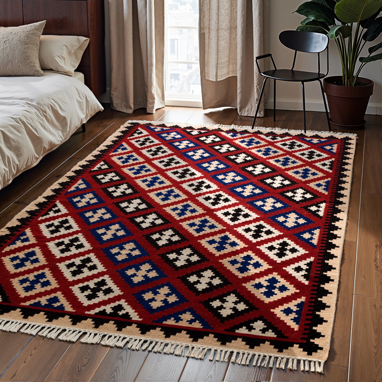 Tapis Kilim en Laine RAMI – STUDIO DECO