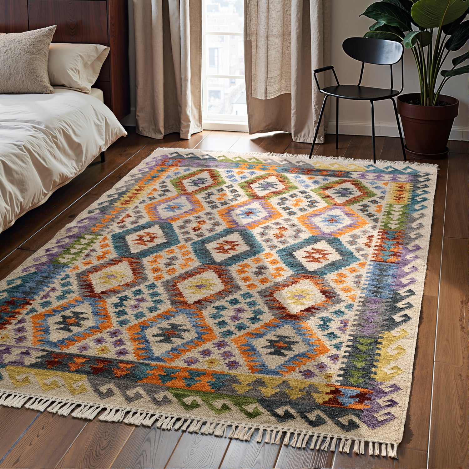 Tapis Kilim en Laine OASIS – STUDIO DECO