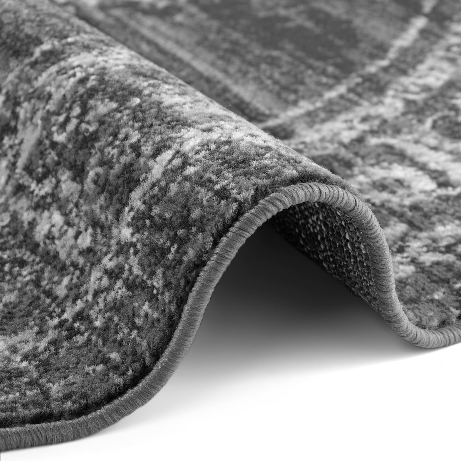 Tapis rond vintage médaillon Anthracite – STUDIO DECO