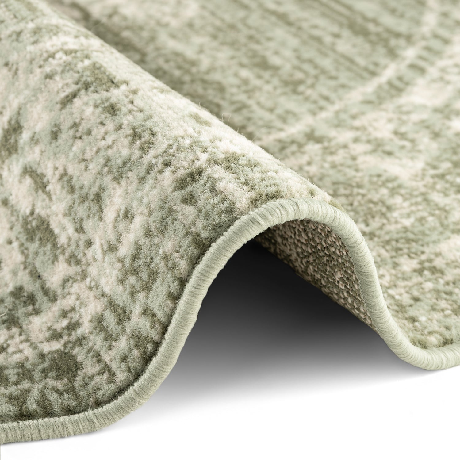 Tapis rond vintage médaillon Vert Menthe – STUDIO DECO