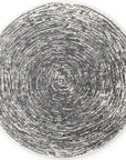 Tapis rond vintage abstrait Gris – STUDIO DECO