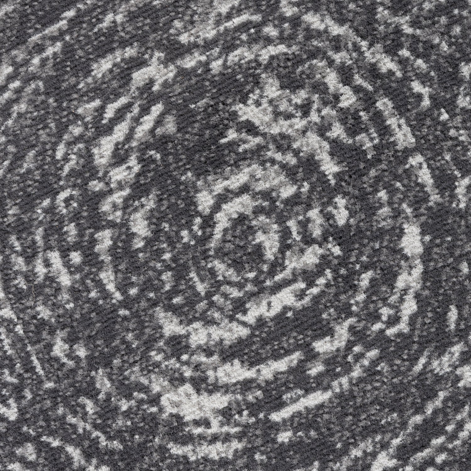 Tapis rond vintage abstrait Anthracite – STUDIO DECO