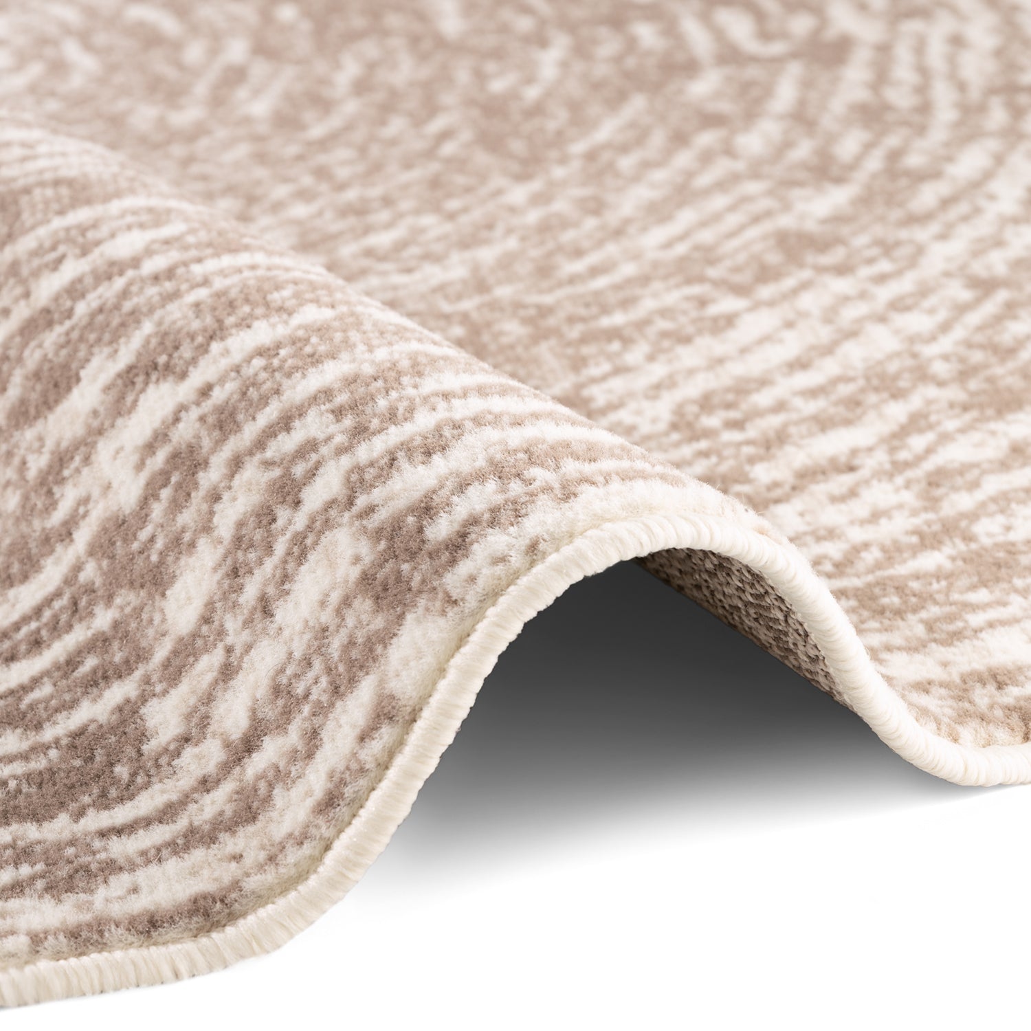 Tapis rond vintage abstrait Beige – STUDIO DECO