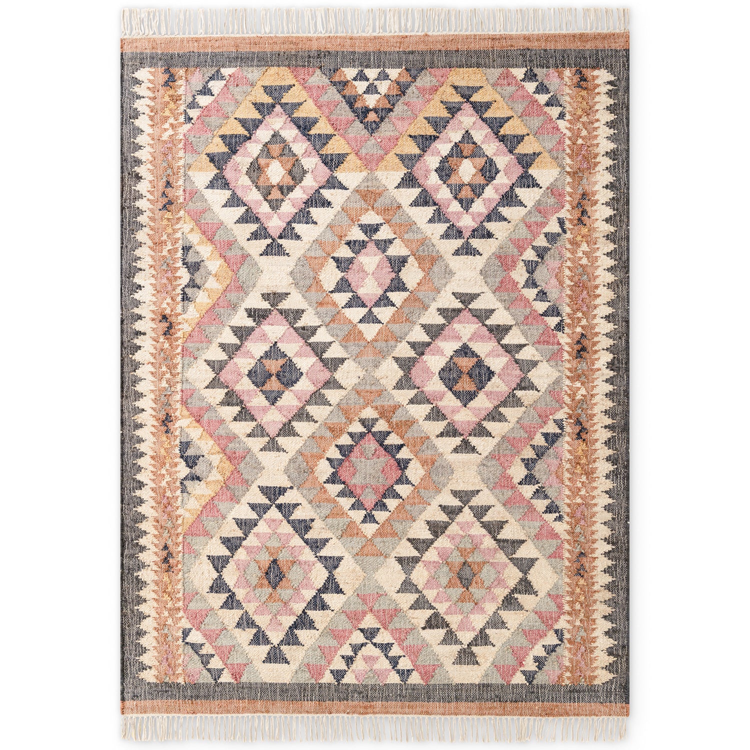 Tapis Kilim Jute à Franges SHANA - ELLE Decoration – STUDIO DECO