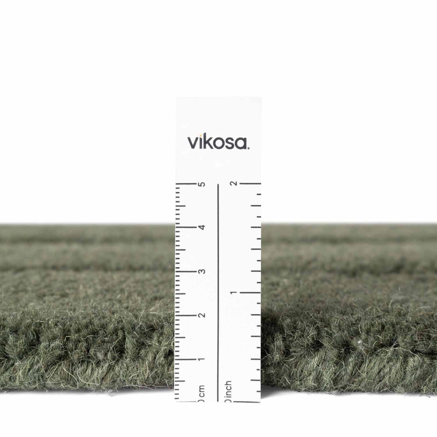 Tapis rond en laine tuftée main Vert