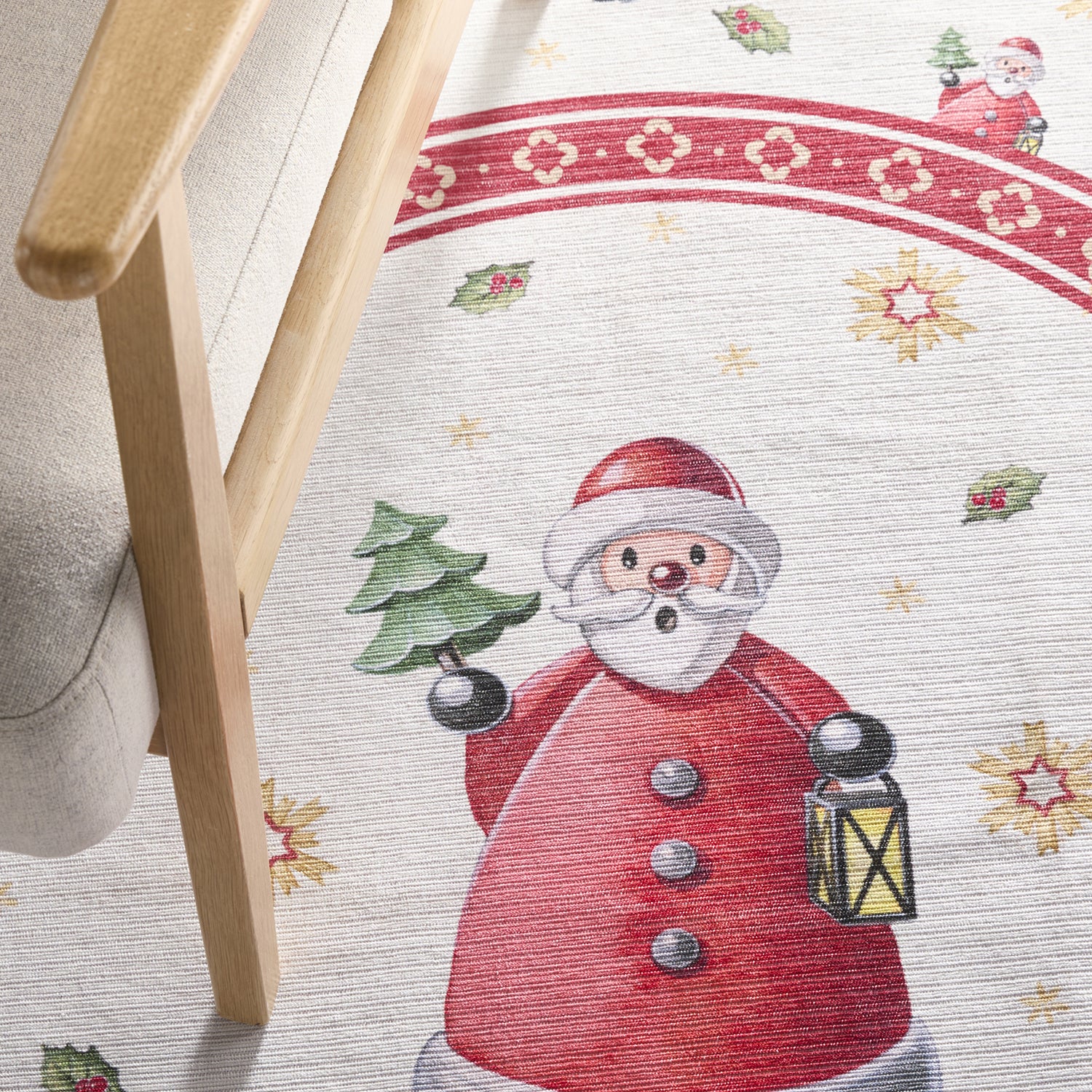 Tapis De Noël Rond Santa – STUDIO DECO
