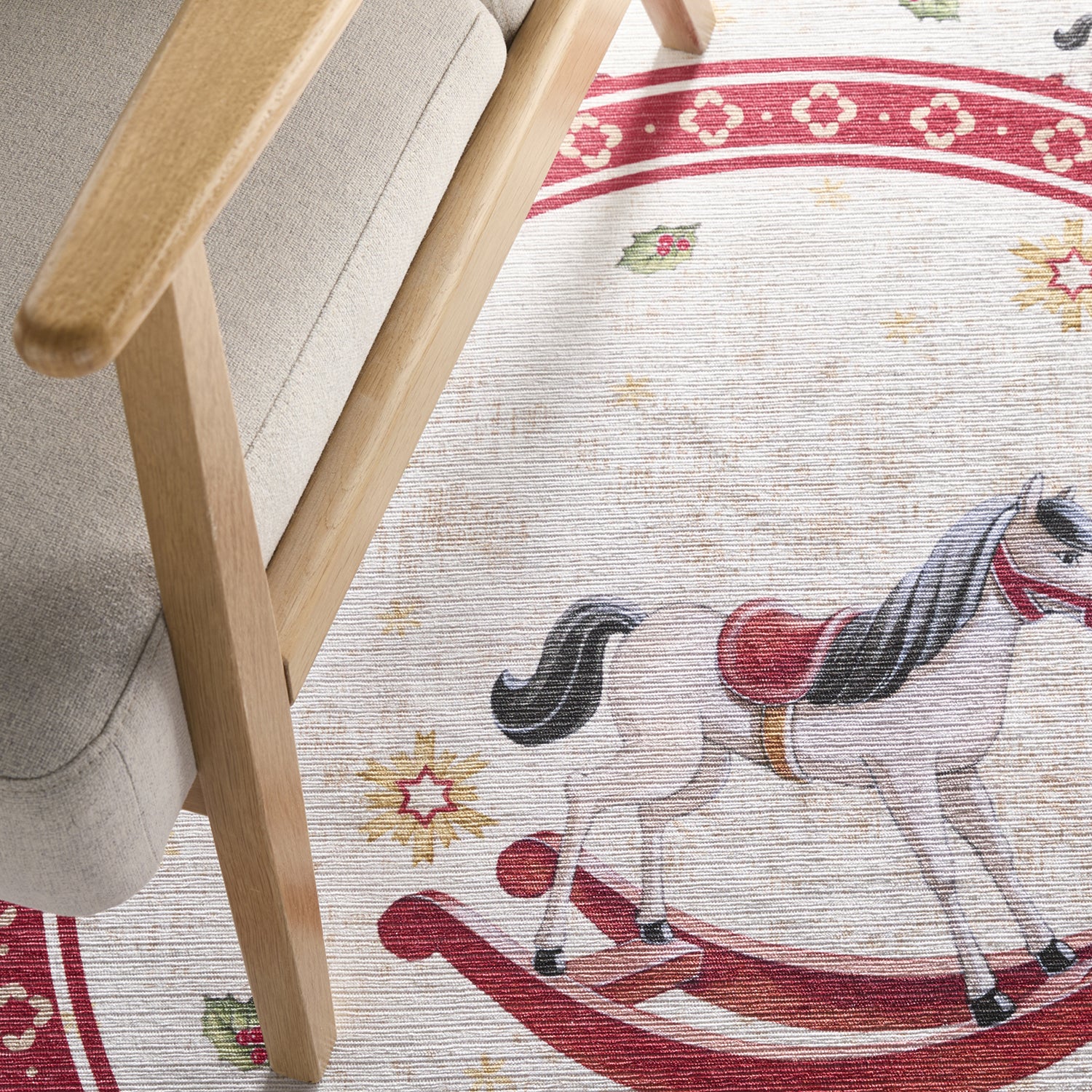 Tapis De Noël Rond Rocking Horse – STUDIO DECO