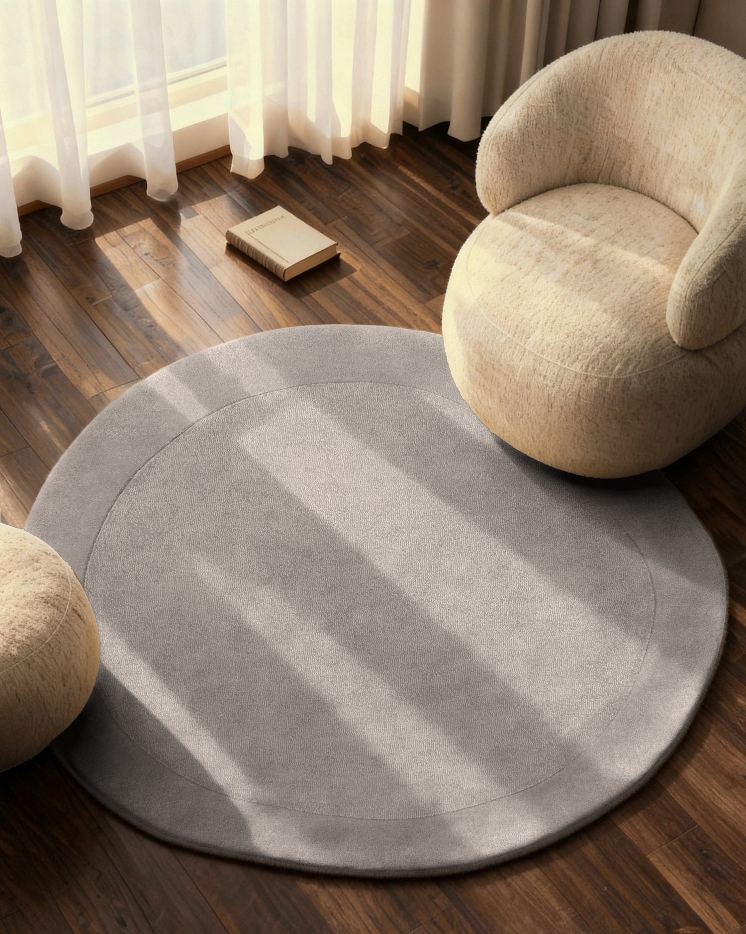 Tapis en laine rond organique tufté main Gris - Villeroy & Boch – STUDIO DECO