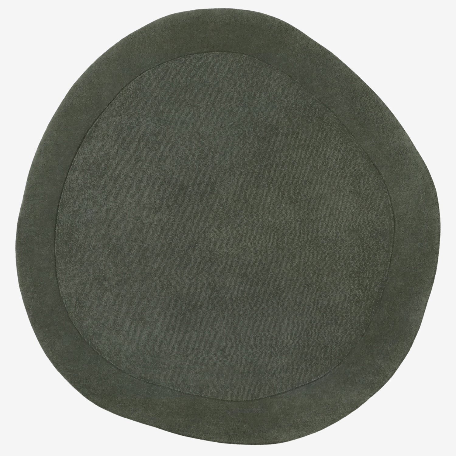 Tapis en laine rond organique tufté main Vert - Villeroy &amp; Boch – STUDIO DECO
