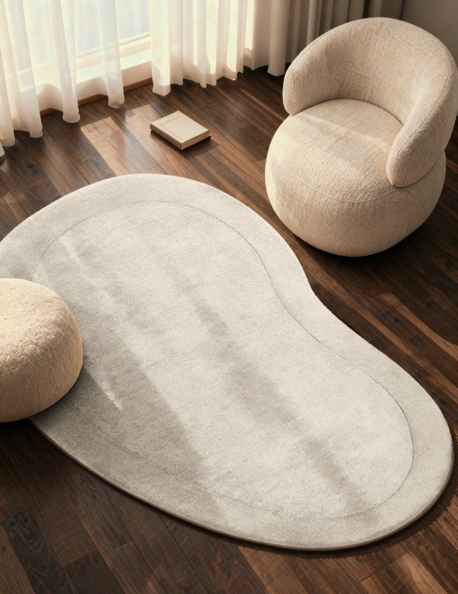 Tapis en laine de forme organique tufté main Crème - Villeroy & Boch – STUDIO DECO