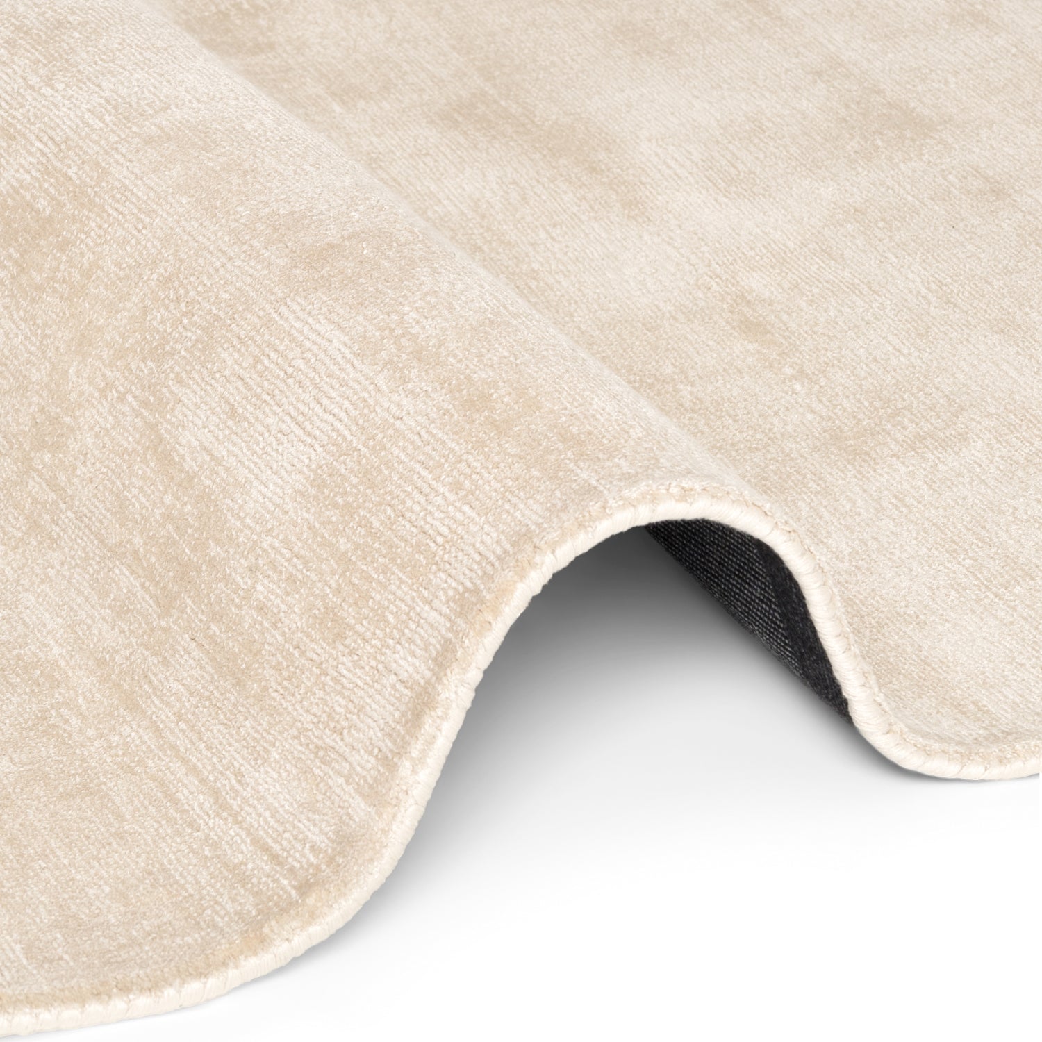 Tapis en viscose tissé main Ivoire