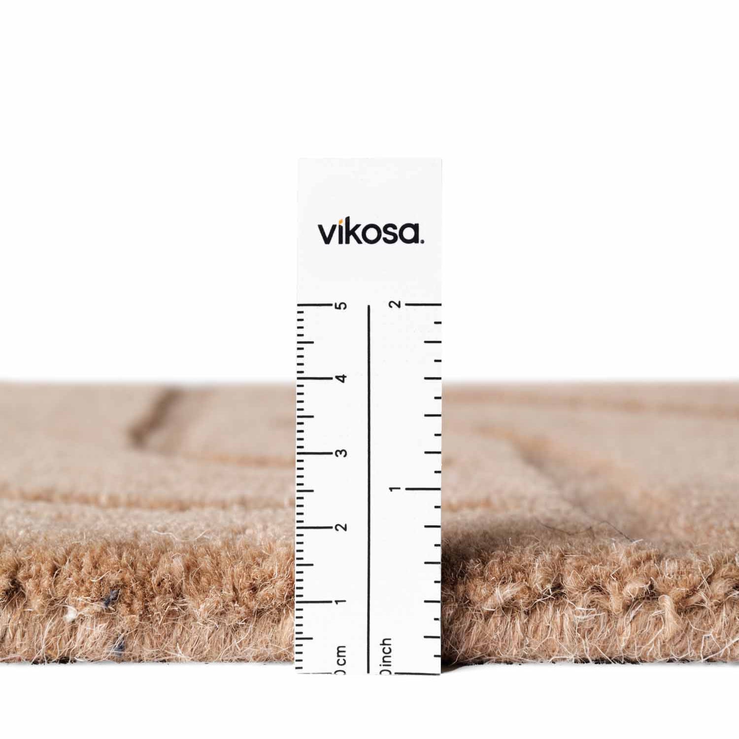 Tapis rond en laine tuftée main Beige