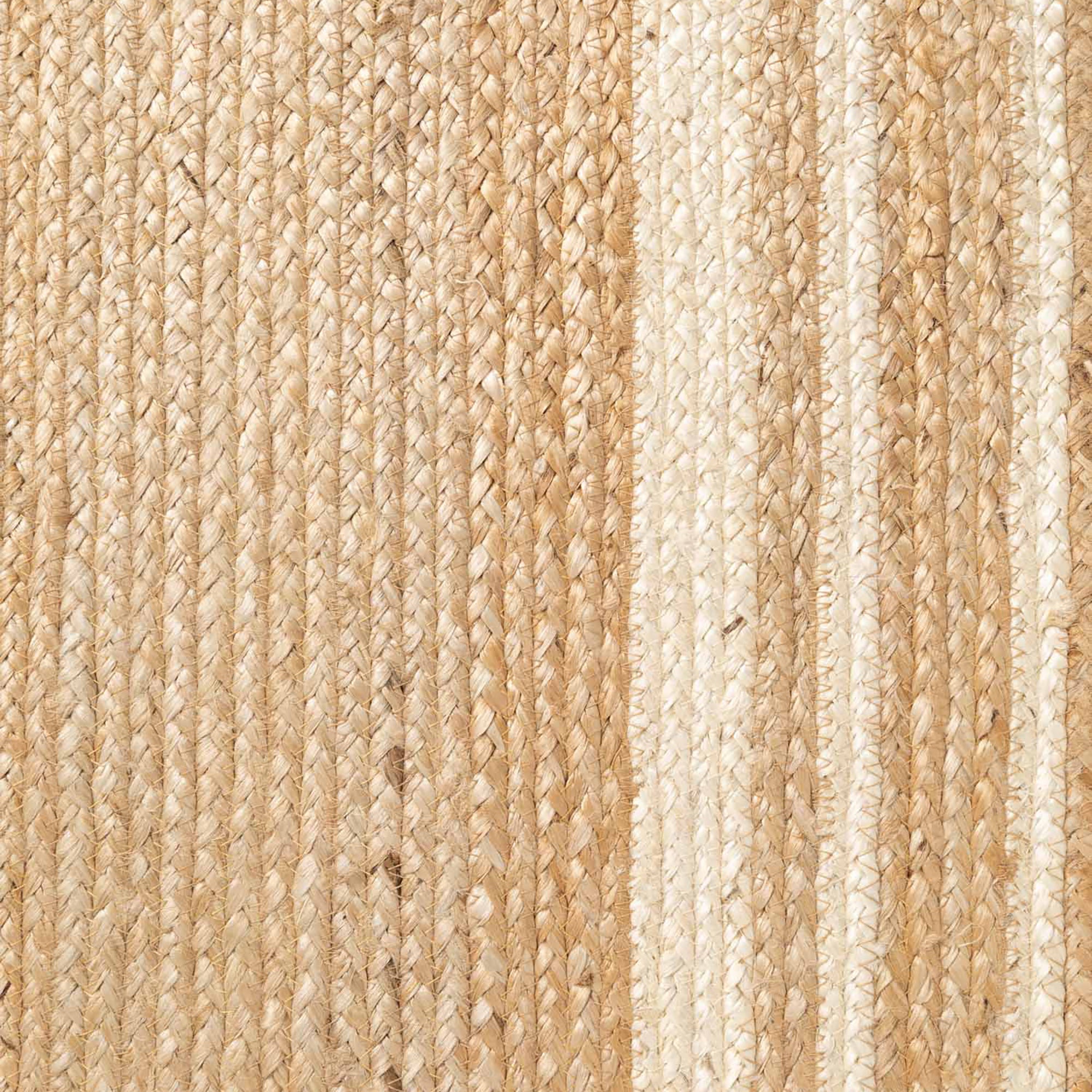 Tapis Jute Fait Main Naturel et Crème