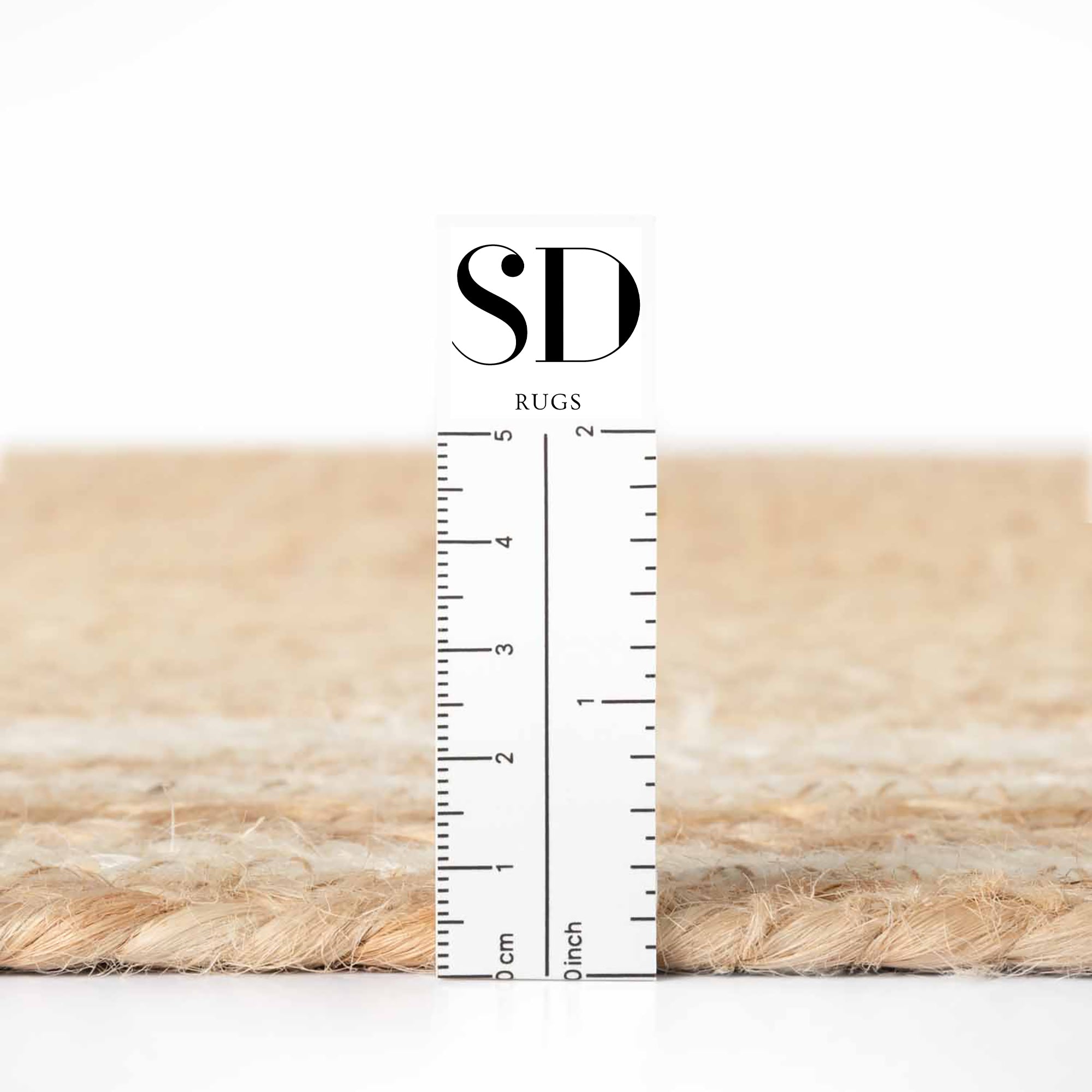 Tapis Jute Fait Main Naturel et Crème