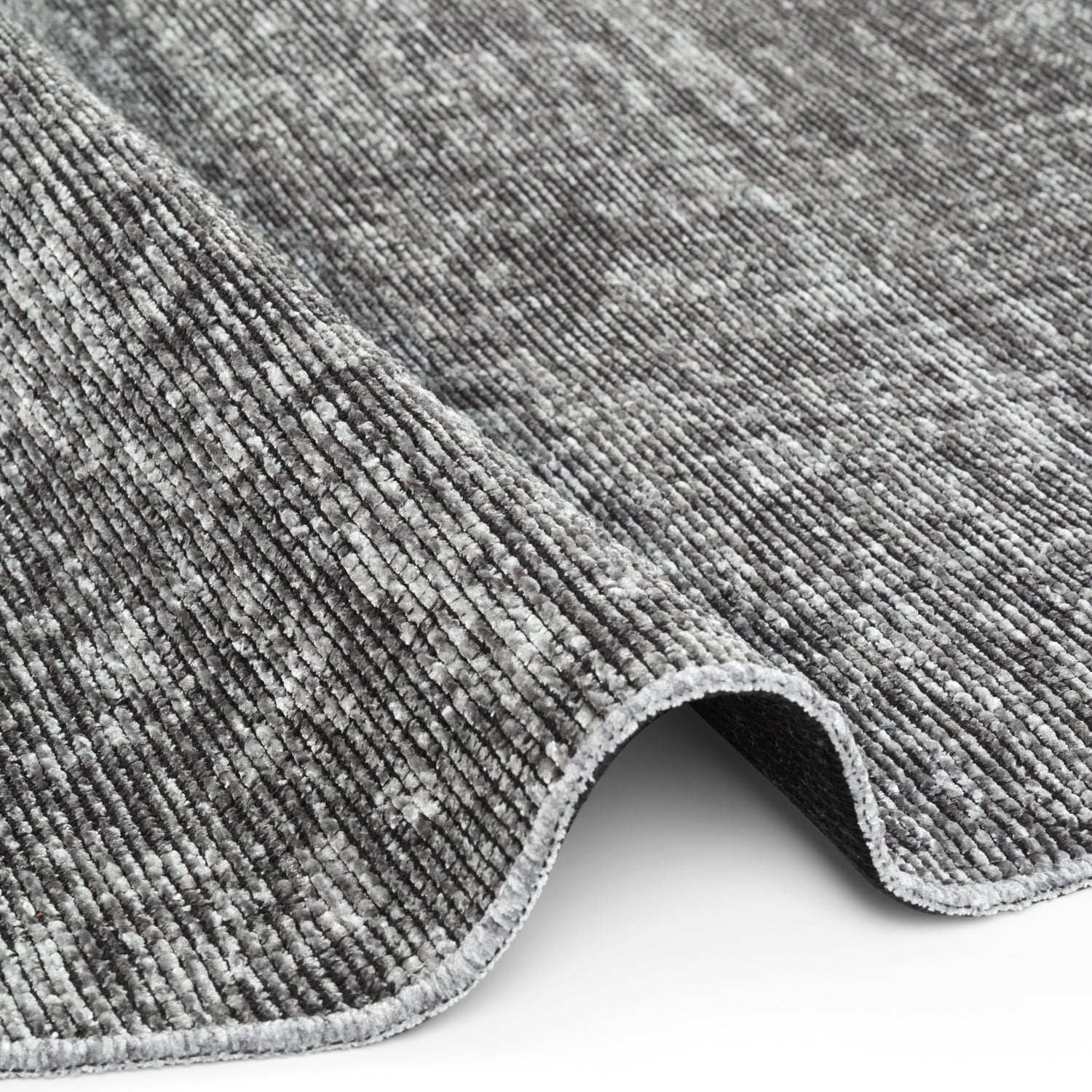 Tapis Rond Brillance Gris - ELLE Décoration