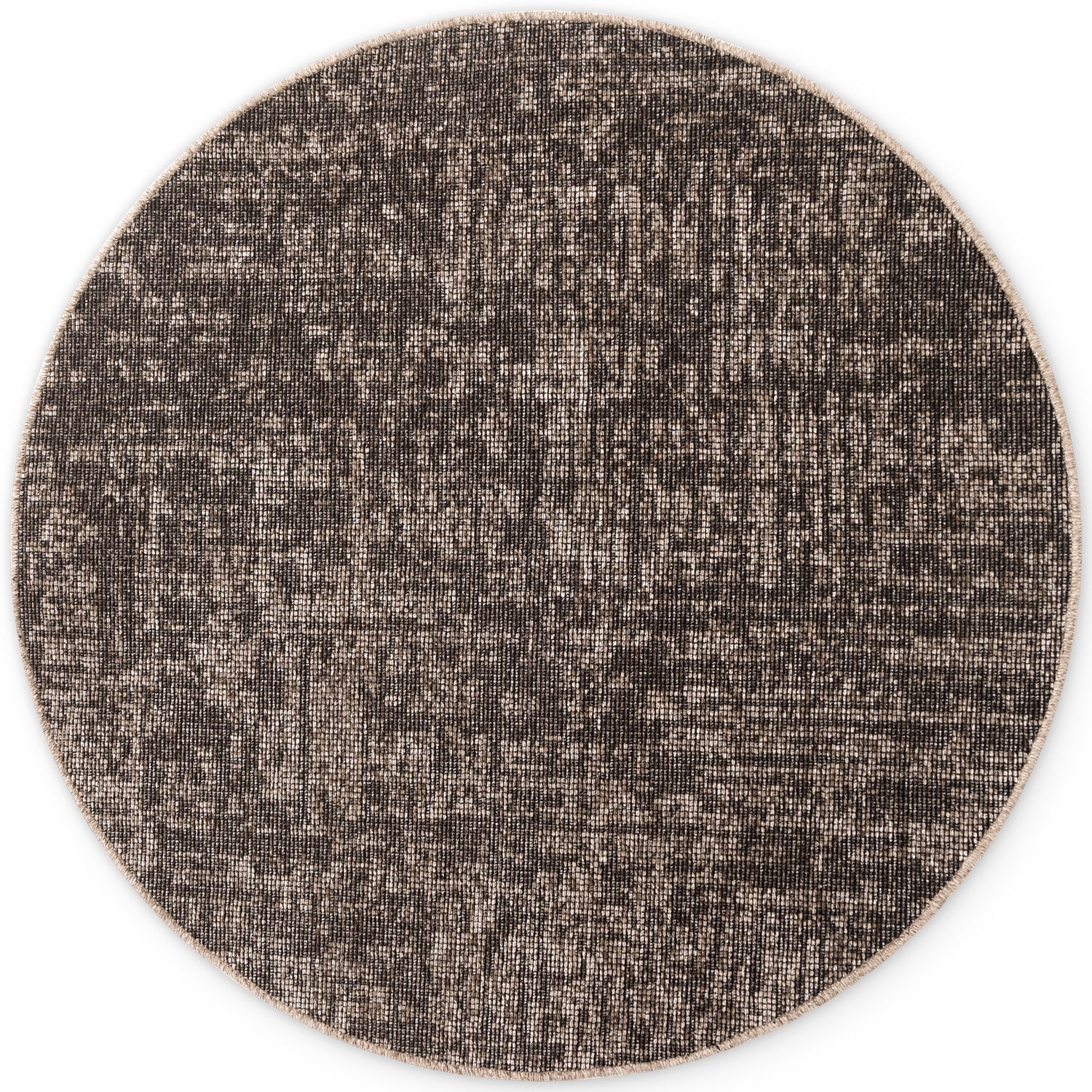 Tapis Rond Brillance Café - ELLE Décoration