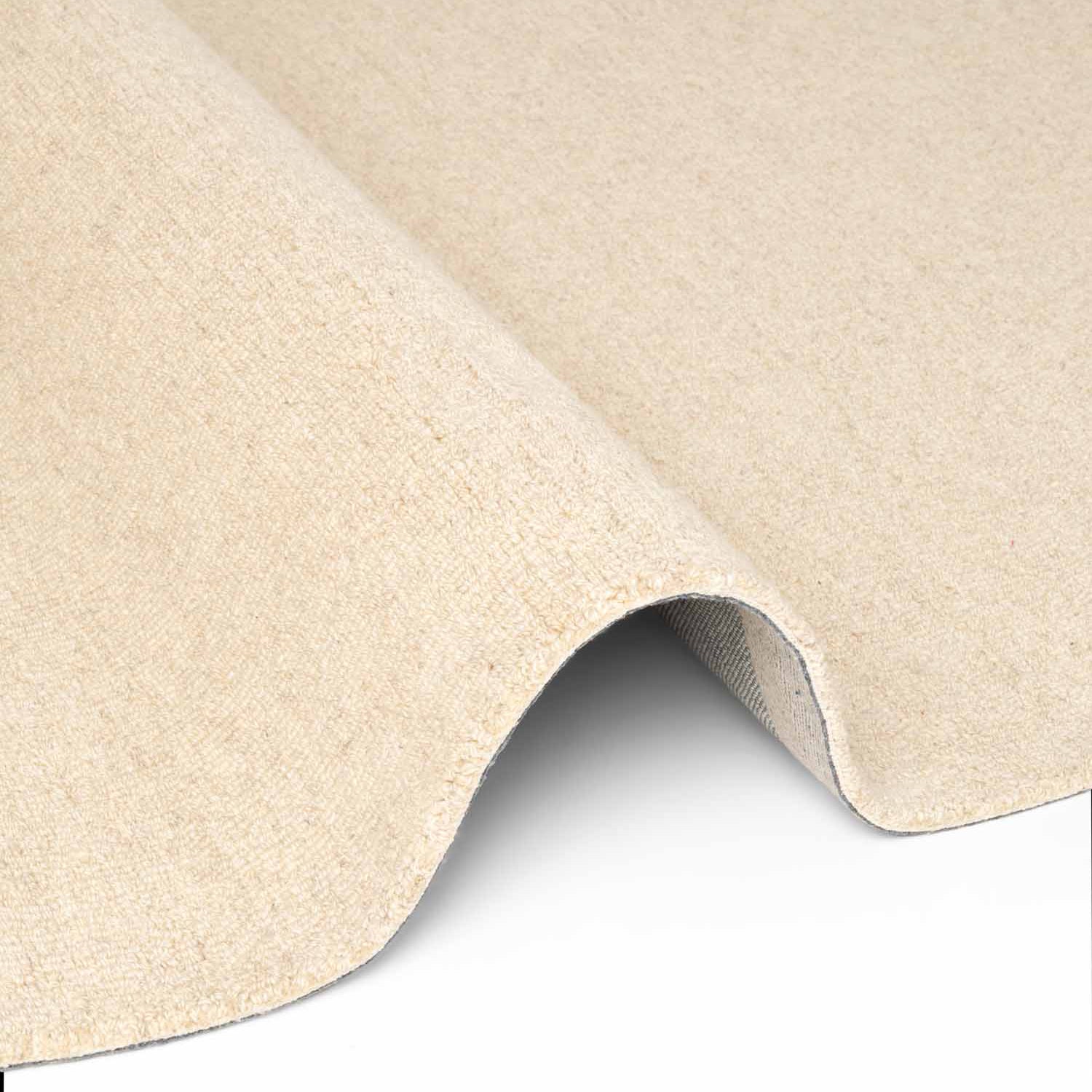 Tapis en Laine rond Fine Knots Crème