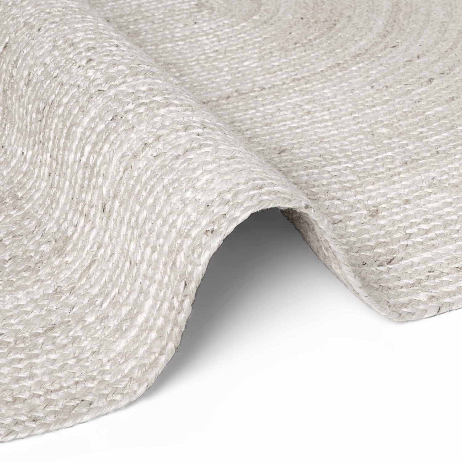 Tapis Ovale en Jute MAHAL Blanc – STUDIO DECO