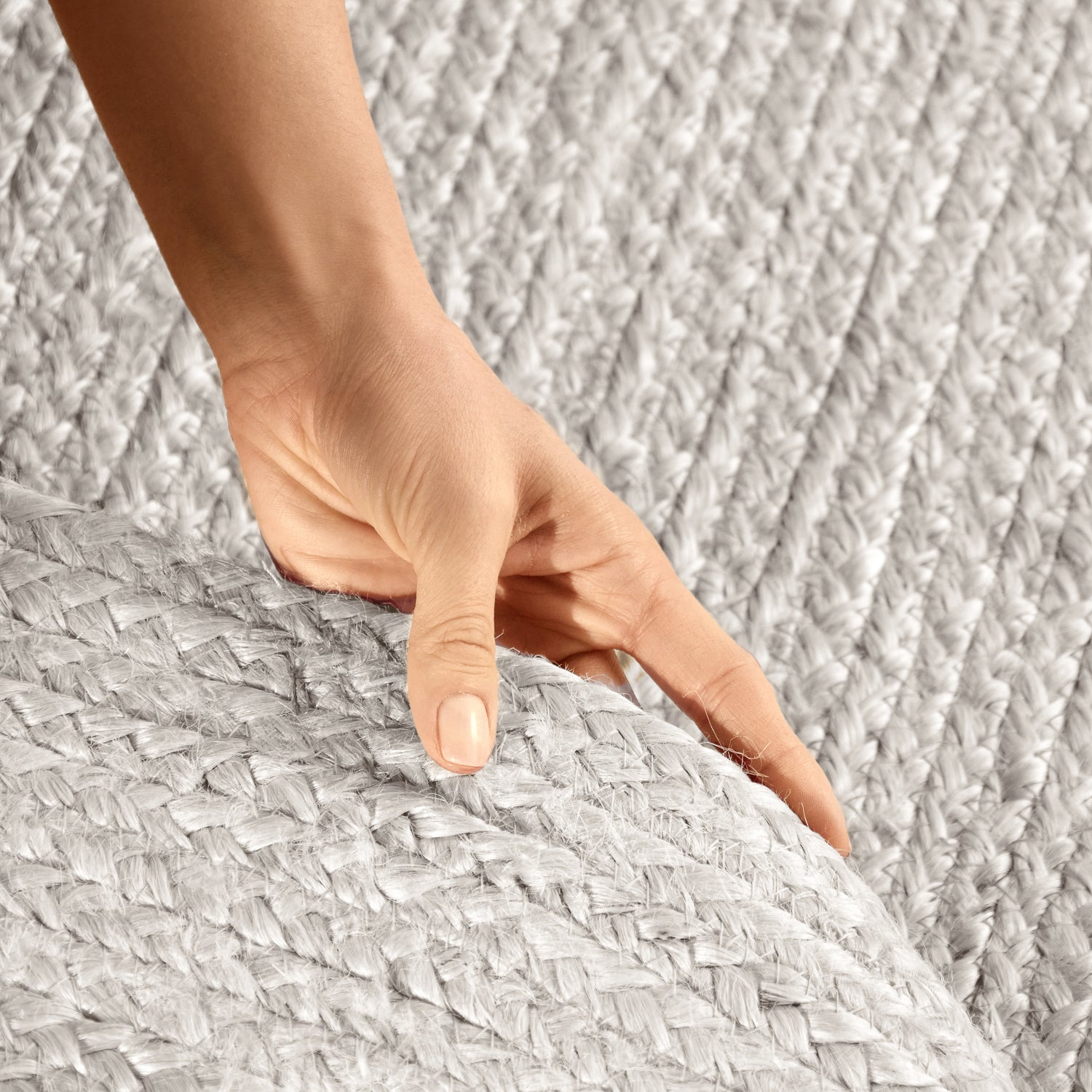 Tapis Ovale en Jute MAHAL Blanc – STUDIO DECO